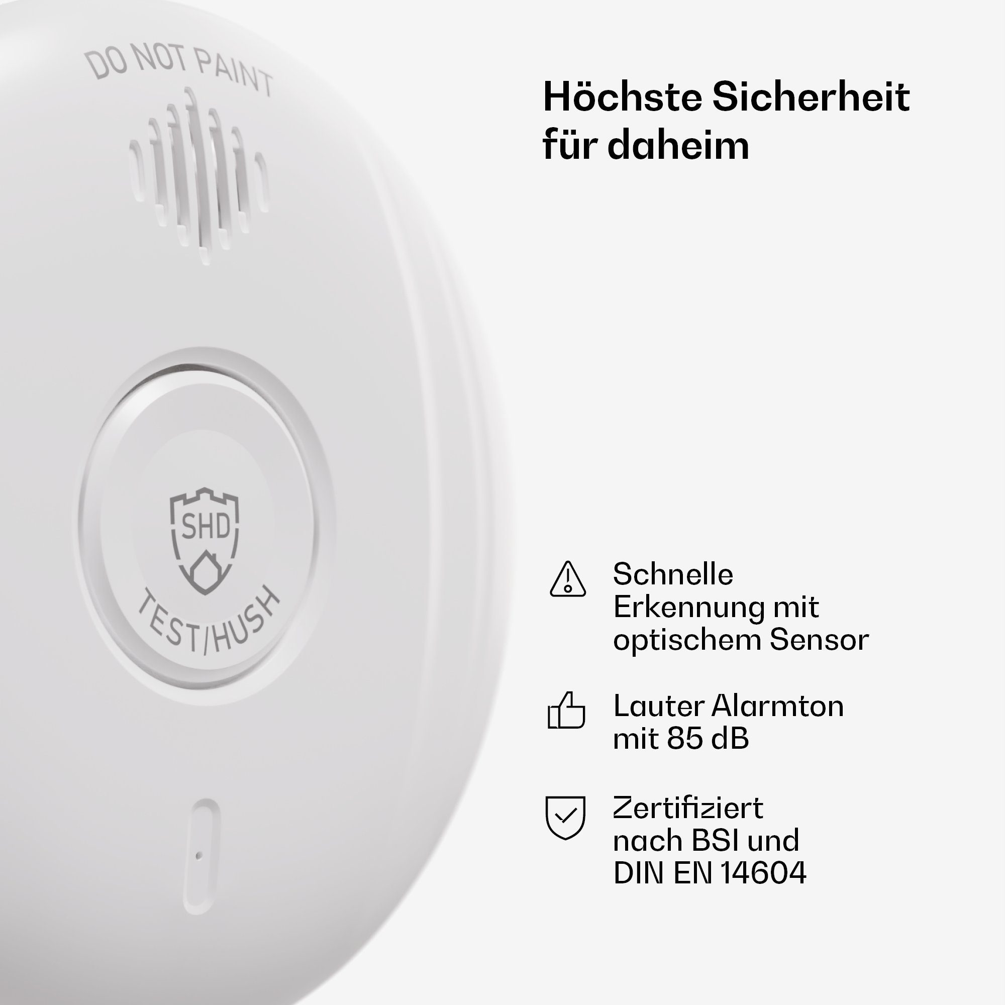 ONECONCEPT Rauchmelder DOF Pro10 Rauchmelder (Sensor Magnethalterung 10 Jahre Set batterie 1 set)