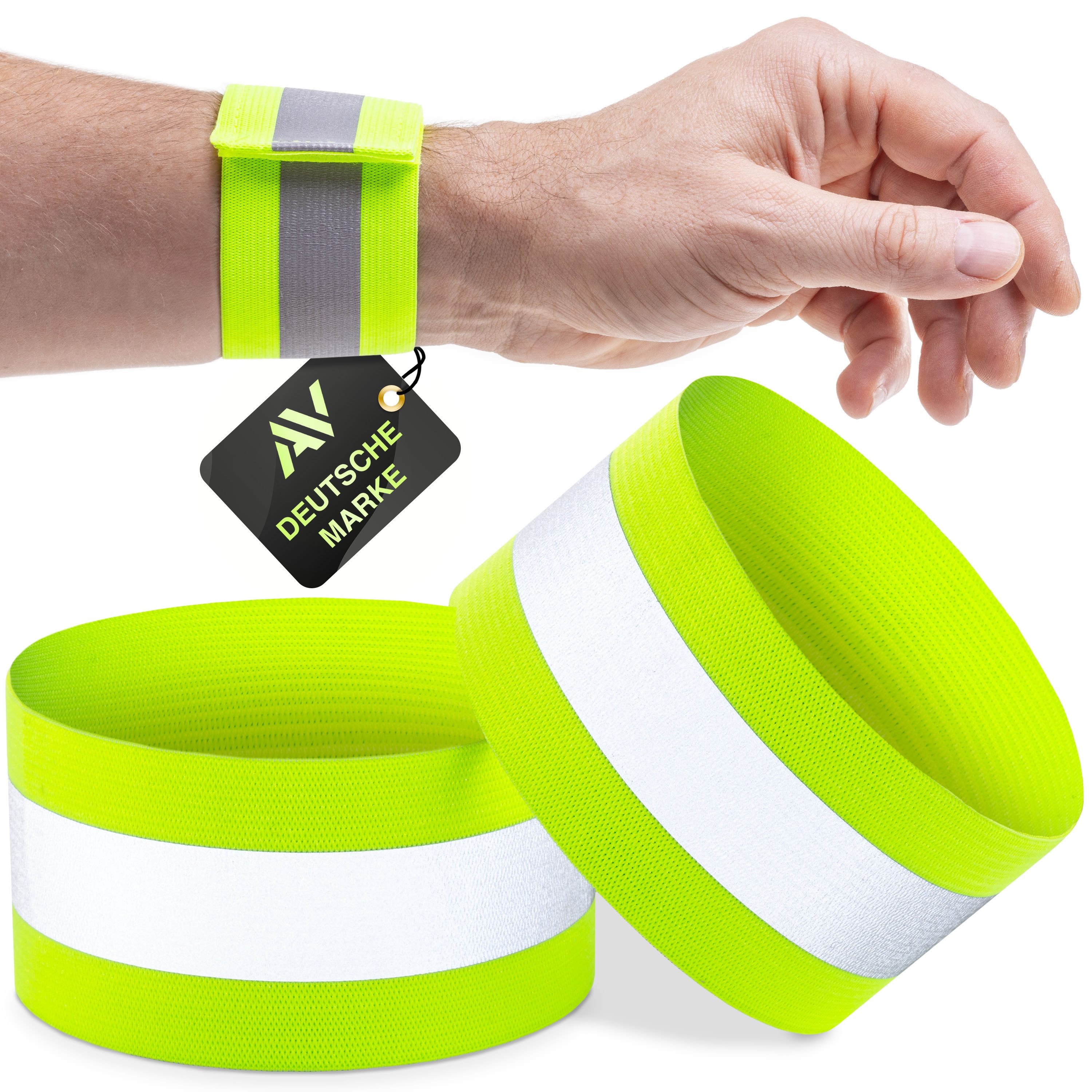 Reflektorband reflektierendes Armband Reflektor Schnapparmband Fahrrad Joggen