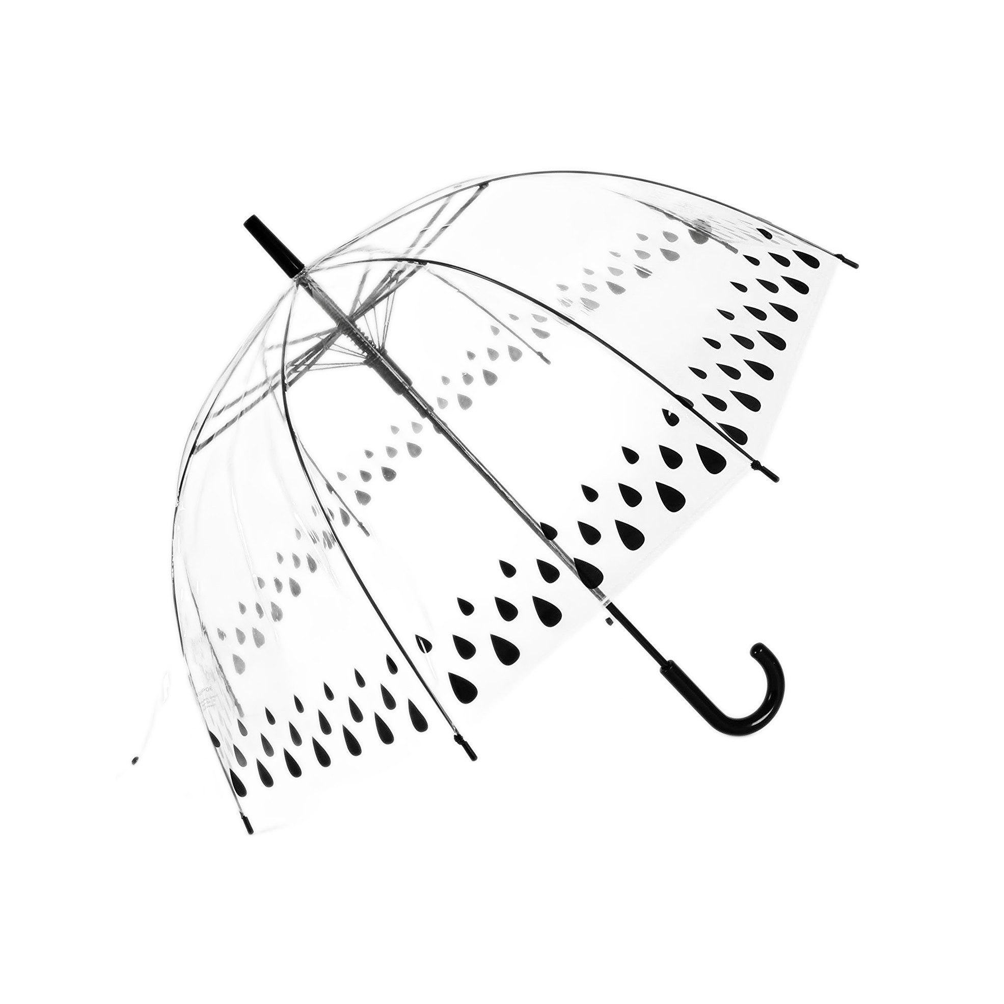 Susino Stockregenschirm, Stockschirm mit Tropfenmuster, Stabil & windsicher, ø85 cm