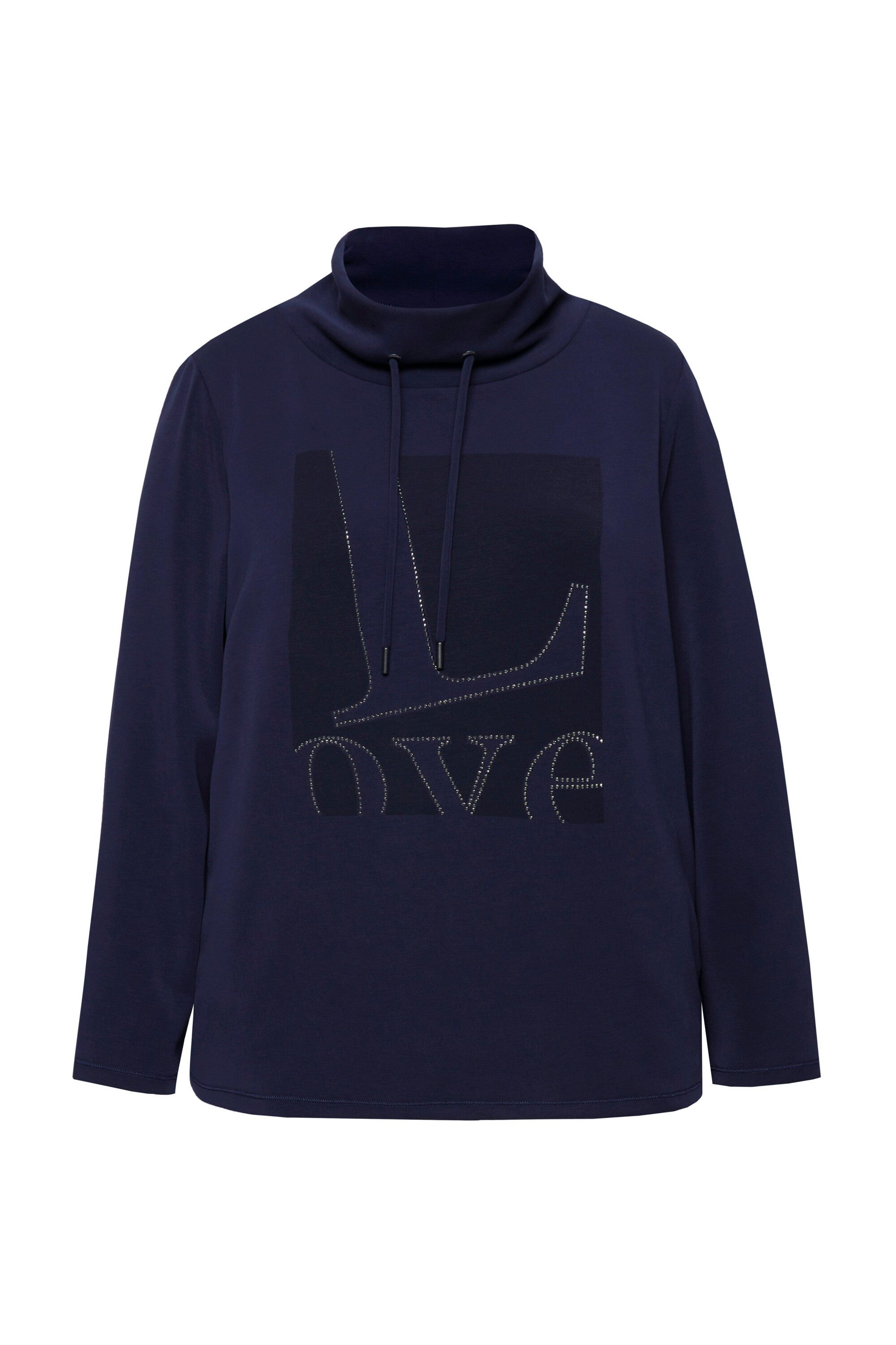 Ulla Popken Sweatshirt Sweatshirt Love Stehkragen günstig online kaufen