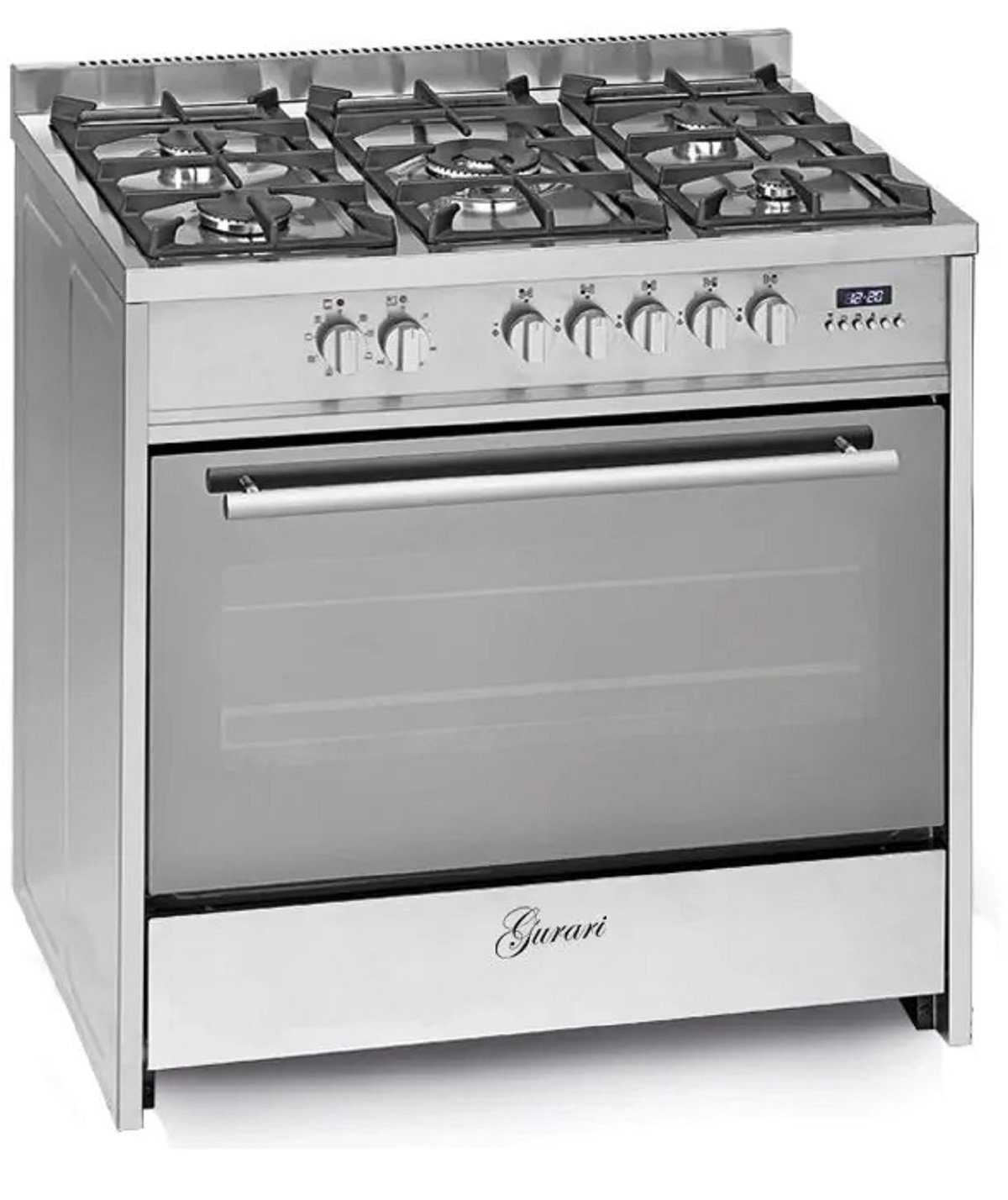 GURARI Gas-Standherd GCH E 911 X/+Grillplatte, Gas Elektro Standherd 90 cm/ 21L /Inkl. WOK Adapter