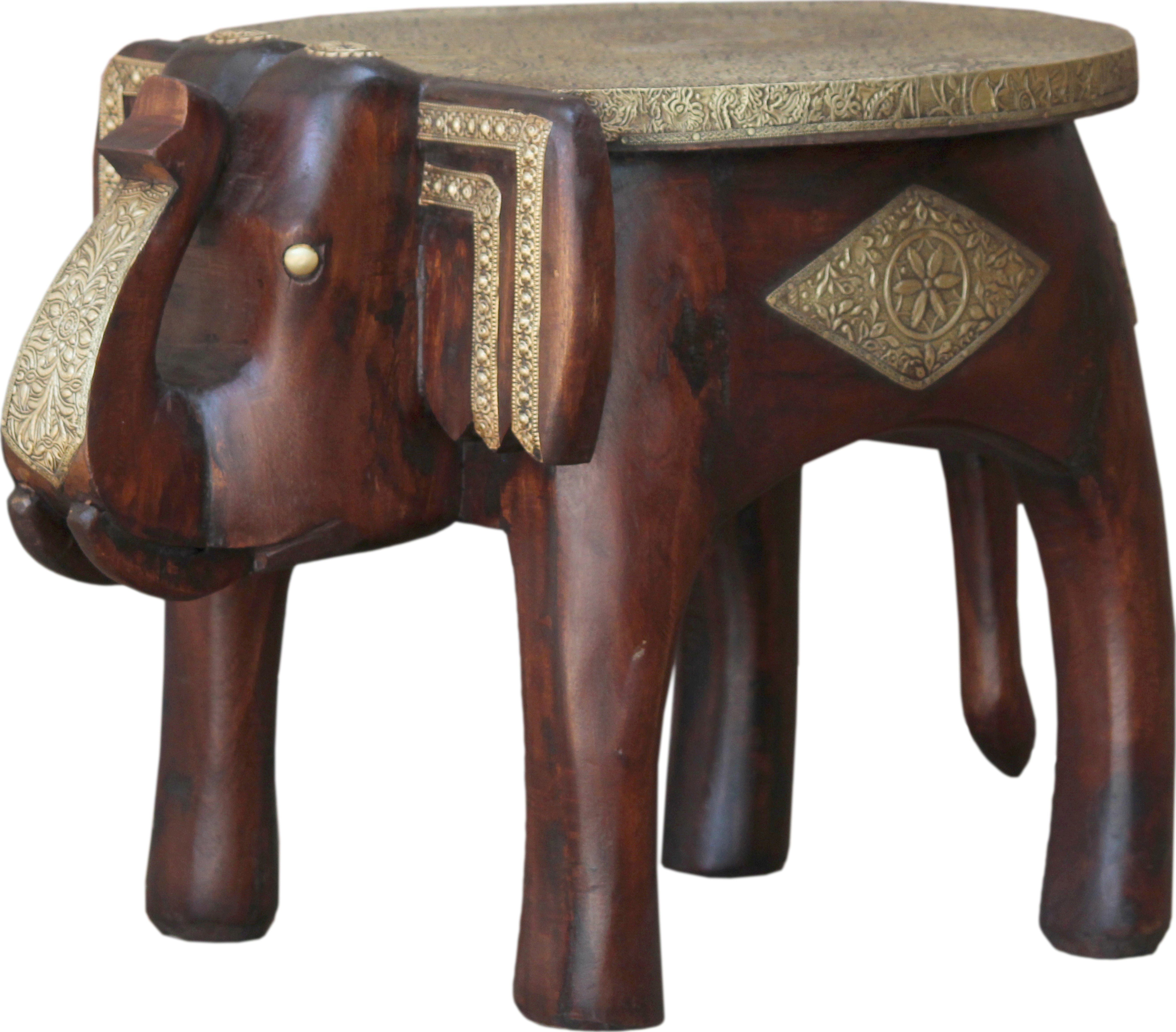 Vintage Elefantenform braun -.. Hocker, Blumenbank Guru-Shop in Couchtisch