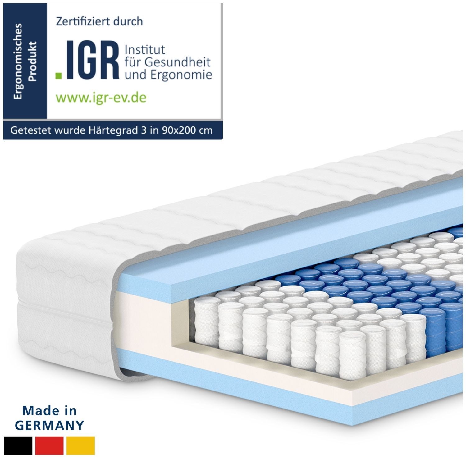 Taschenfederkernmatratze 7-Zonen Federkernmatratze, Orthopädische Matratze, günstig online kaufen