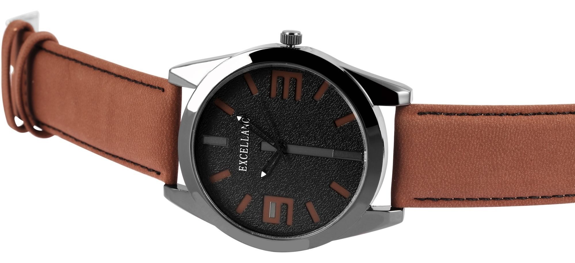 AKZENT Quarzuhr EX0291 Excellanc Herrenuhr mit Band aus Lederimitat, Herren günstig online kaufen