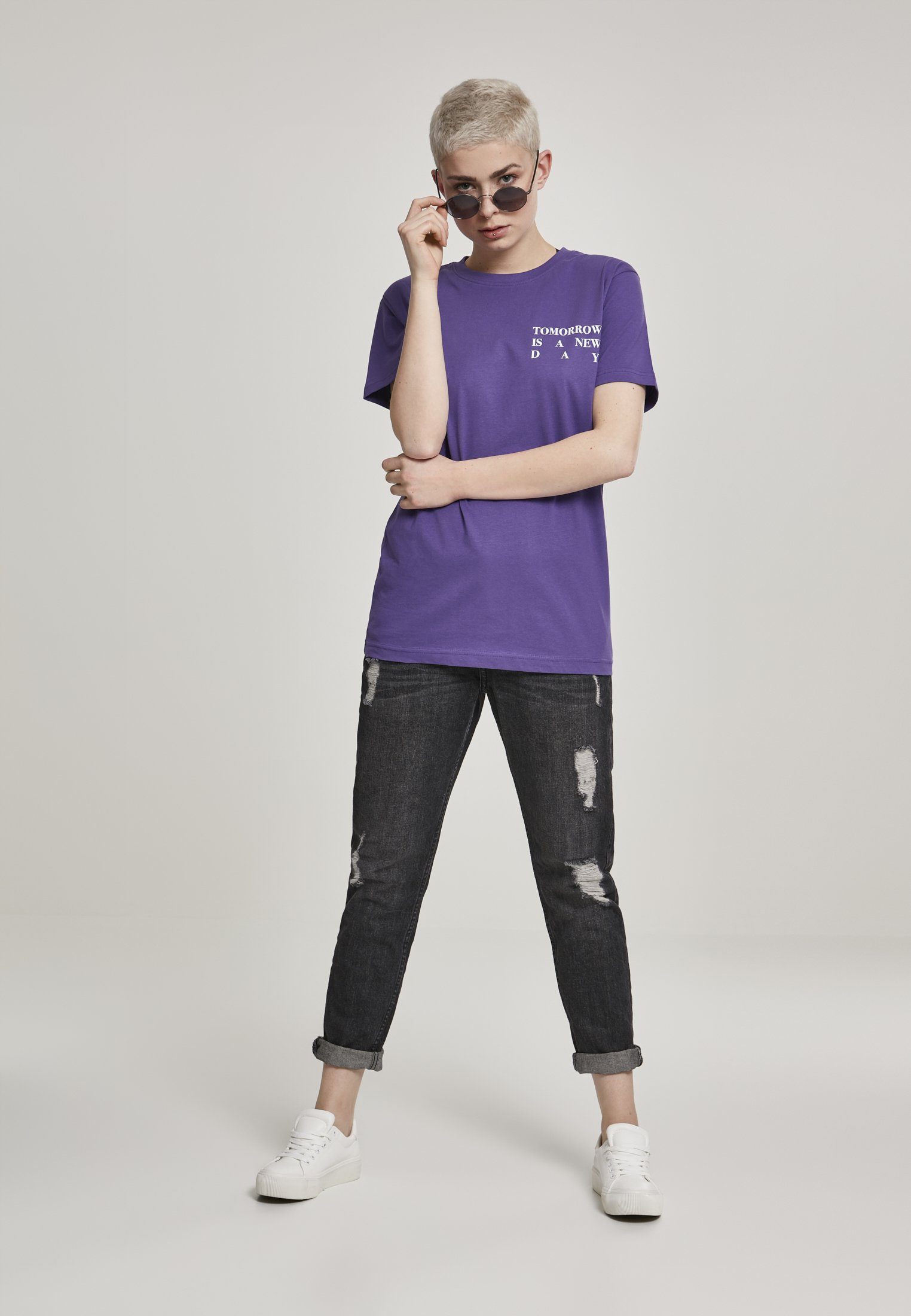 Mister Tee MisterTee T-Shirt Damen New Ladies (1-tlg) Tee Day ultraviolet