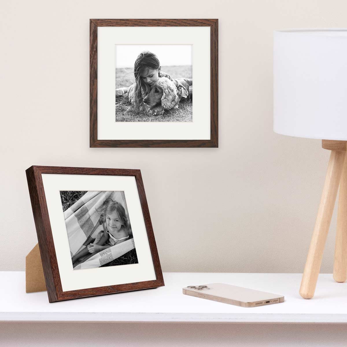 PHOTOLINI Bilderrahmen 2er Set Echtholz mit günstig online kaufen