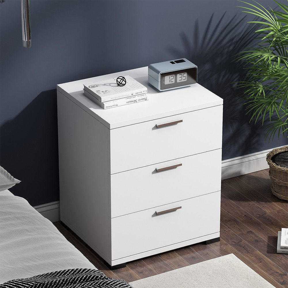 Vicco Nachtschrank Marseille, Weiß/Weiß, 46.2 x 60 cm (1-St)