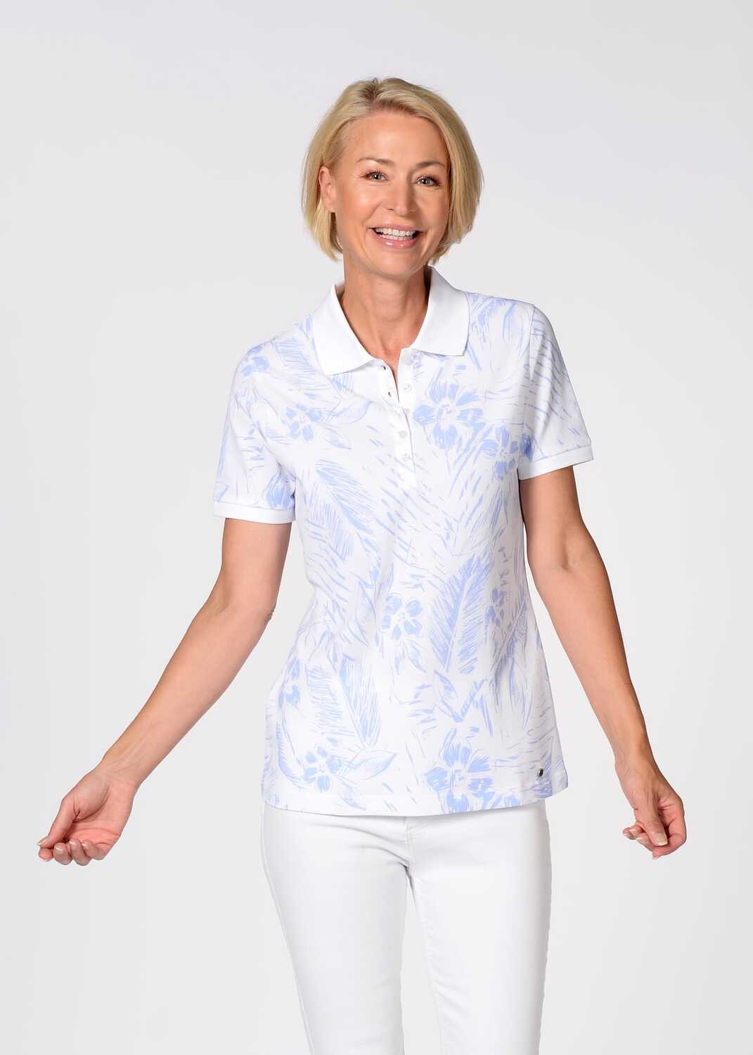Clarina Sweatshirt Polo-Shirt,1/2 Arm,Pique,Druck