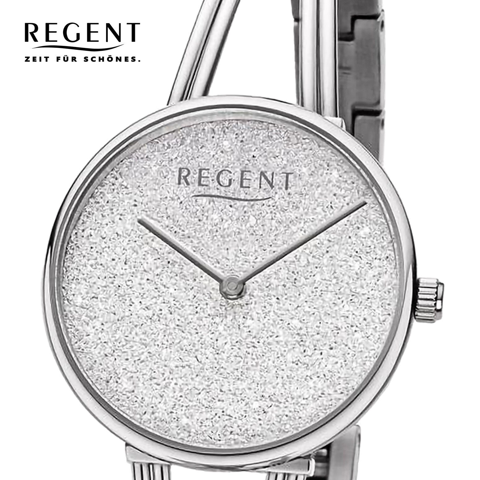 Regent rund, Regent Analog, Armbanduhr Damen extra 30mm), groß (ca. Metallarmband Armbanduhr Quarzuhr Damen