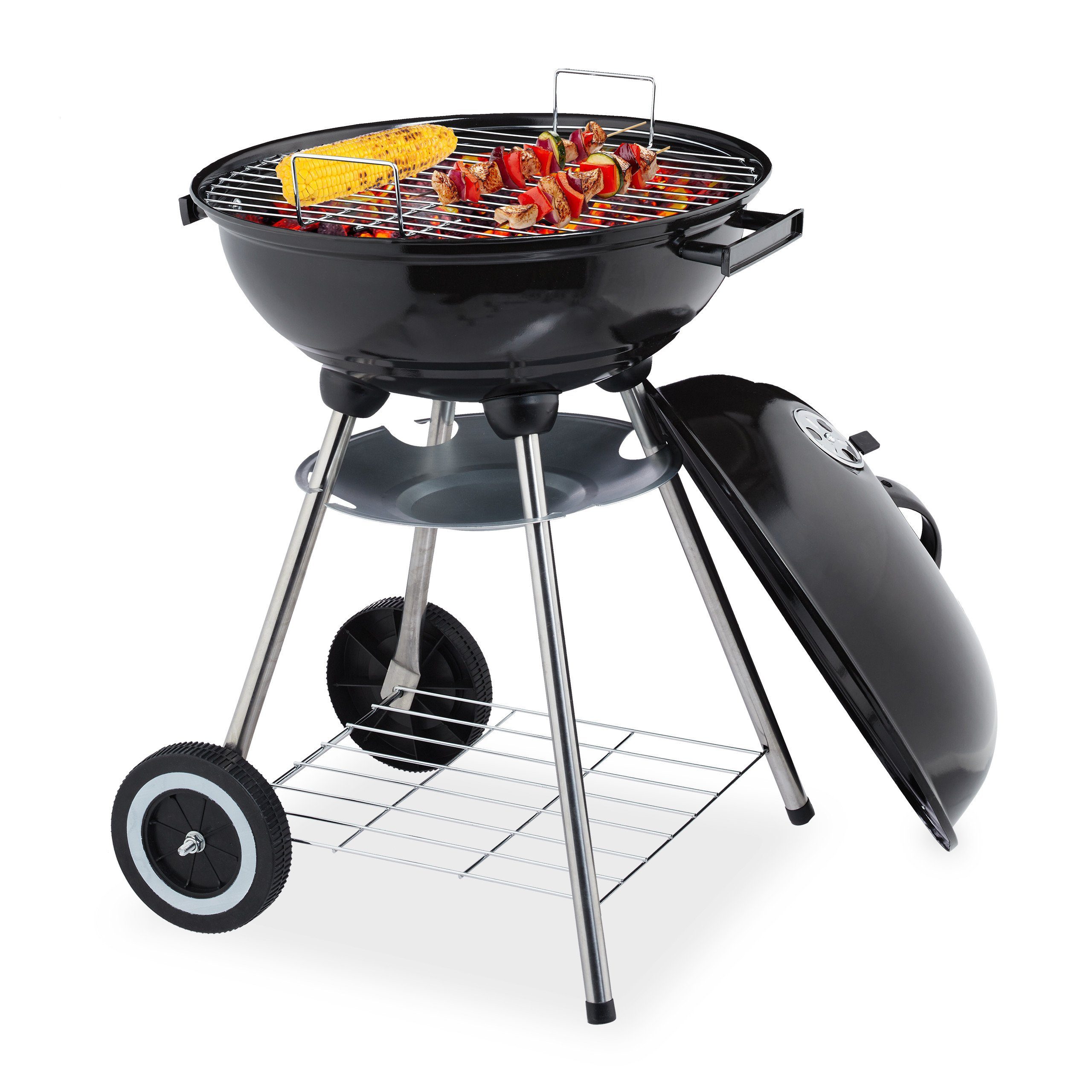 relaxdays Holzkohlegrill »Kugelgrill mit Deckel« OTTO