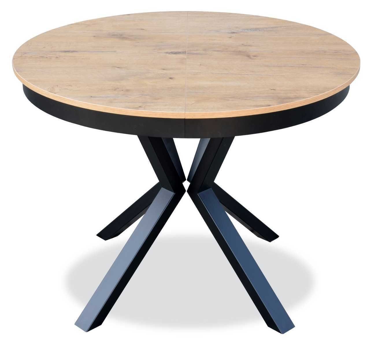 JVmoebel Esstisch Luxus Esstisch Braun Runder Tisch Esszimmer Holz Design Tische (1-St., Esstisch) Beige