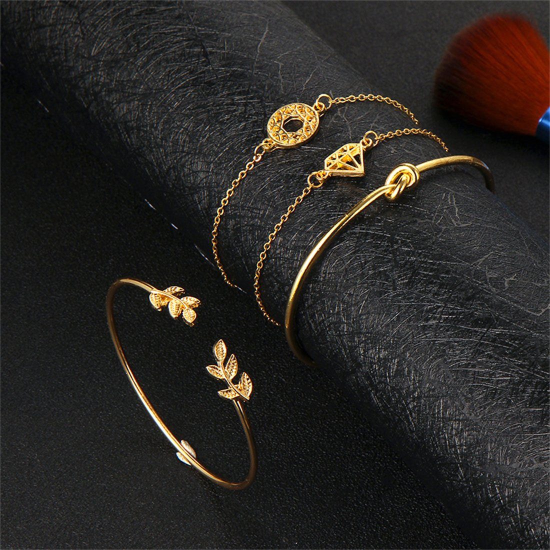 Knot Bohemian Women's 4er-Set, Mode-Armband-Schmuck DÖRÖY Leaf Armband Armband