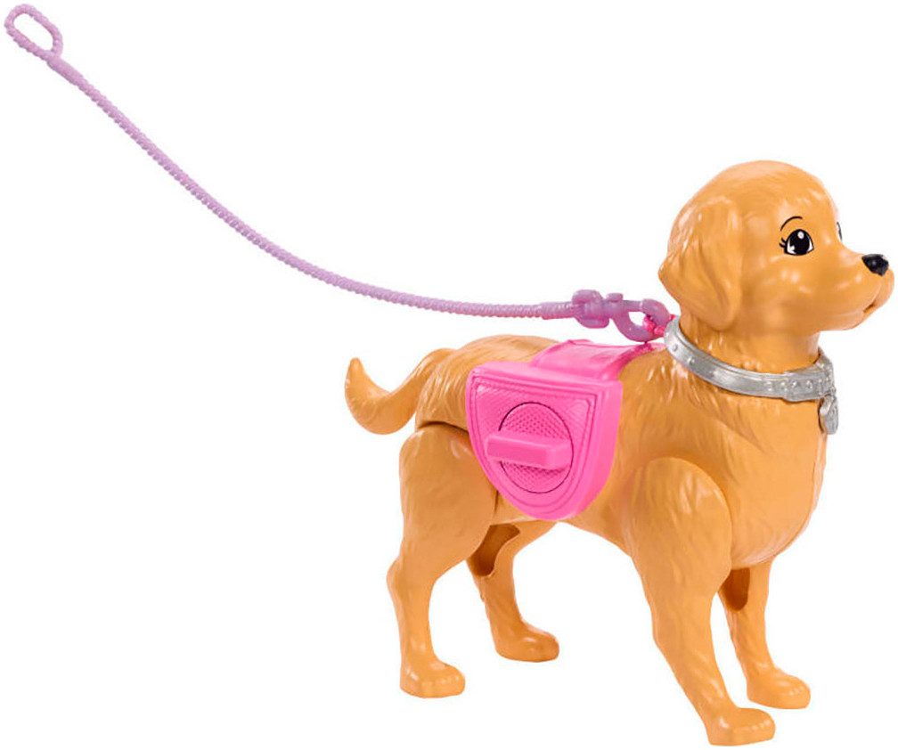 Barbie Anziehpuppe Barbie Hundespaziergang Spielset, mit Puppe