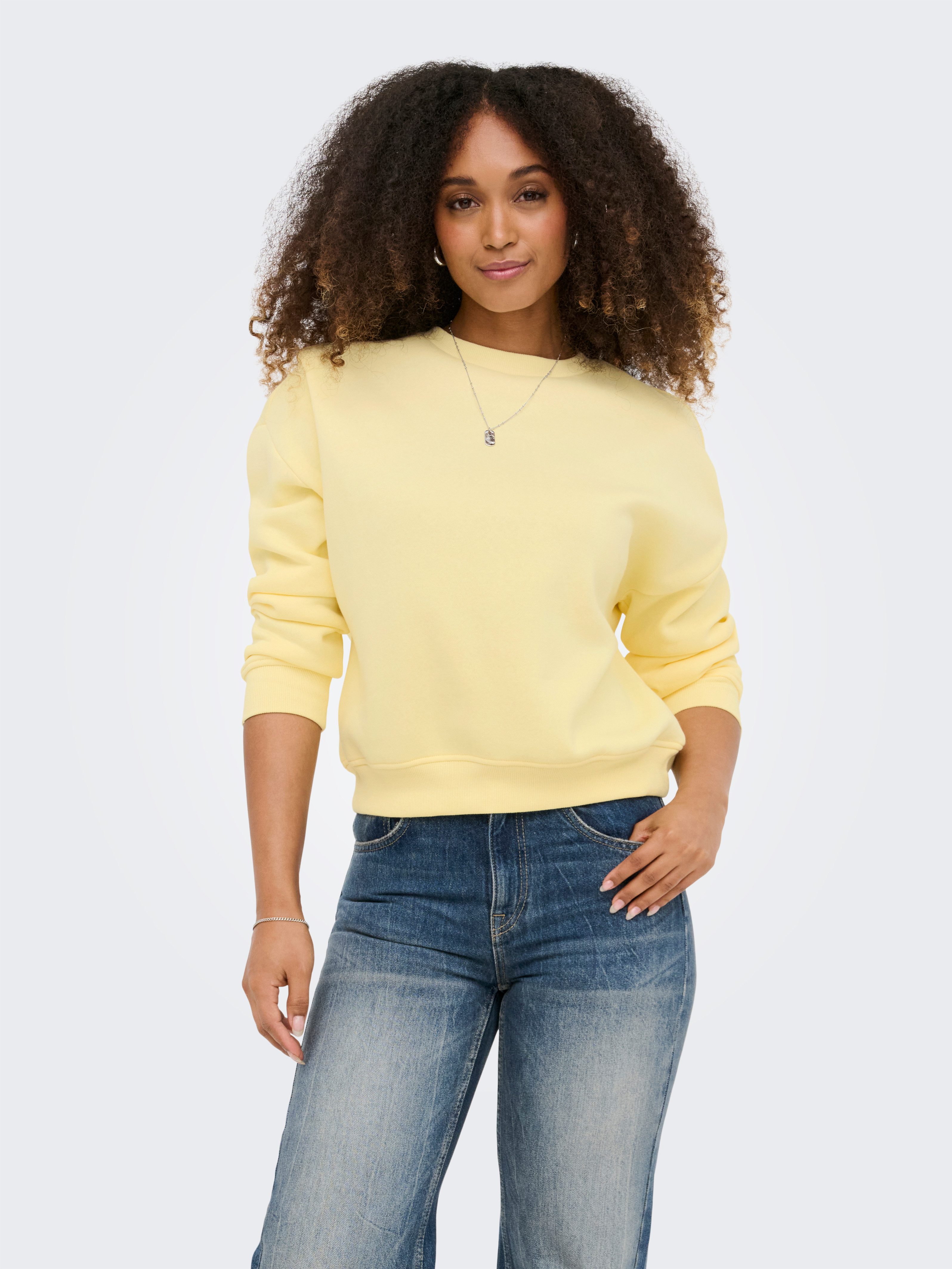 ONLY Sweatshirt ONLSWEAT L/S CREW OVERSIZE SWT Baumwollmischung, loose fit, günstig online kaufen