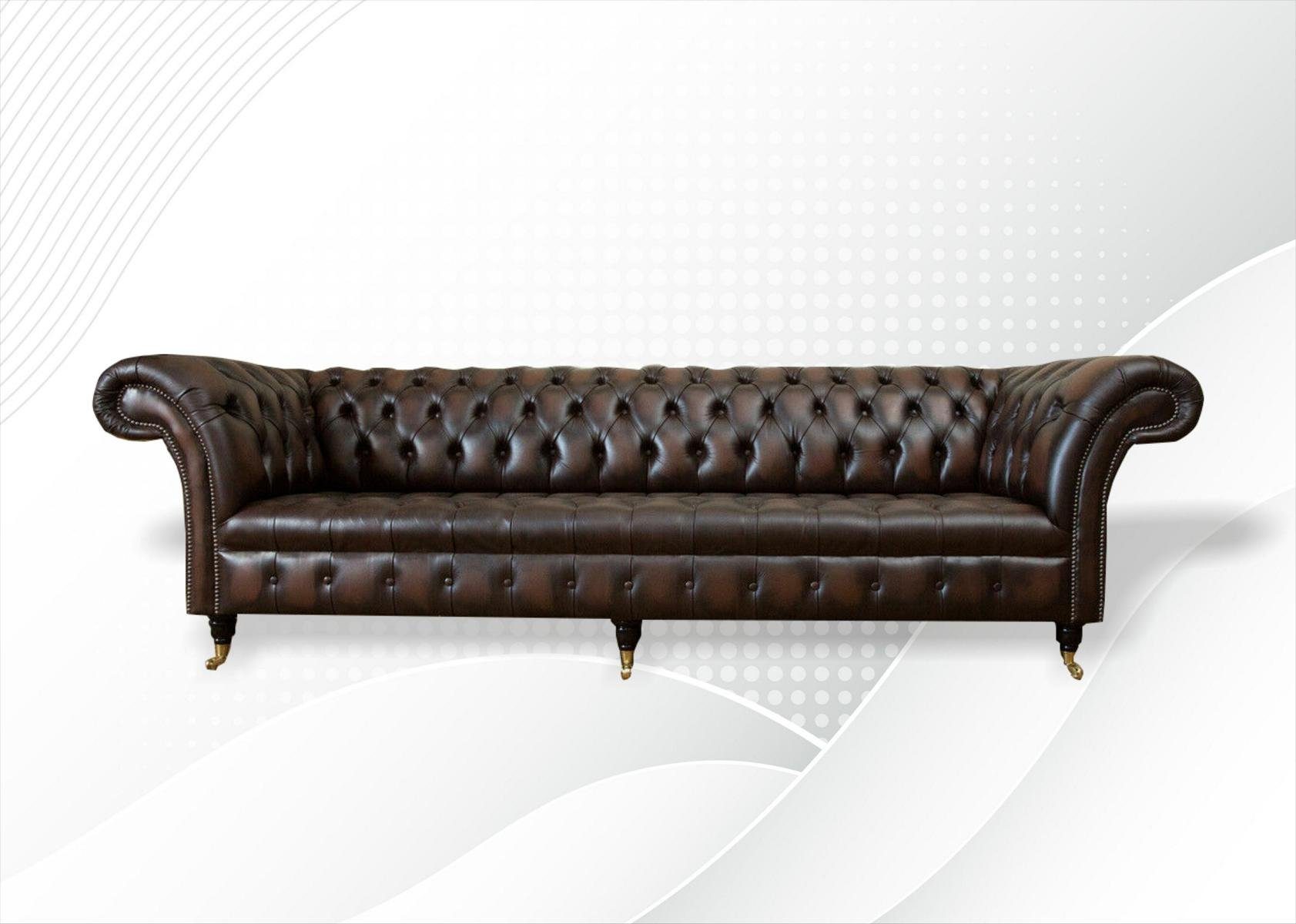 JVmoebel Chesterfield-Sofa, xxl Big Sofa Couch Chesterfield 265cm Polster Sofas 4 Sitzer