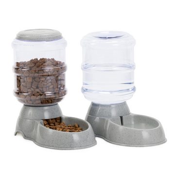 Navaris Futterautomat Futterspender und Wasserspender für Haustiere - Set zur Fütterung