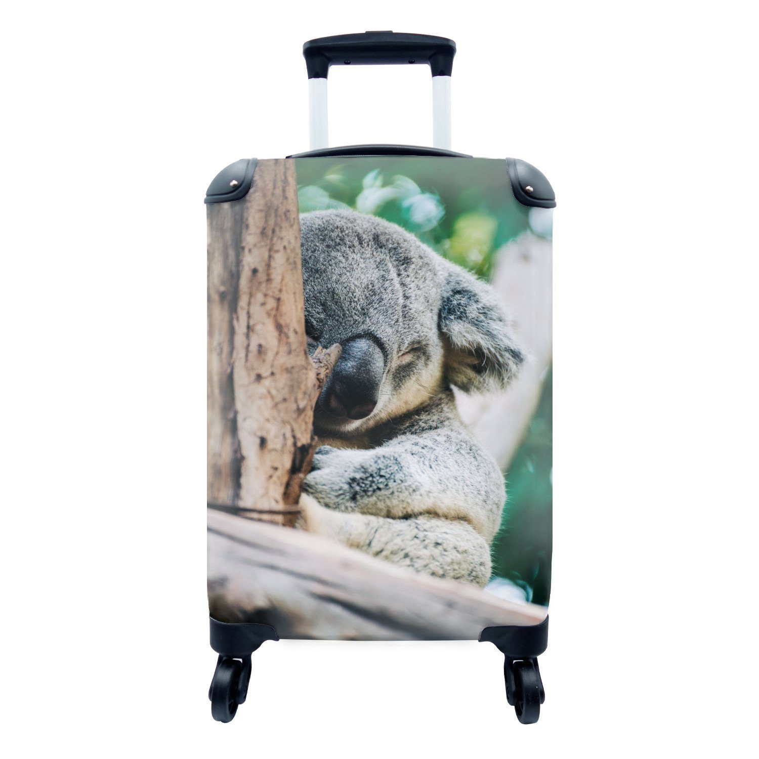 MuchoWow Handgepäckkoffer Koala - Tier - Baum, 4 Rollen, Reisetasche mit rollen, Handgepäck für Ferien, Trolley, Reisekoffer