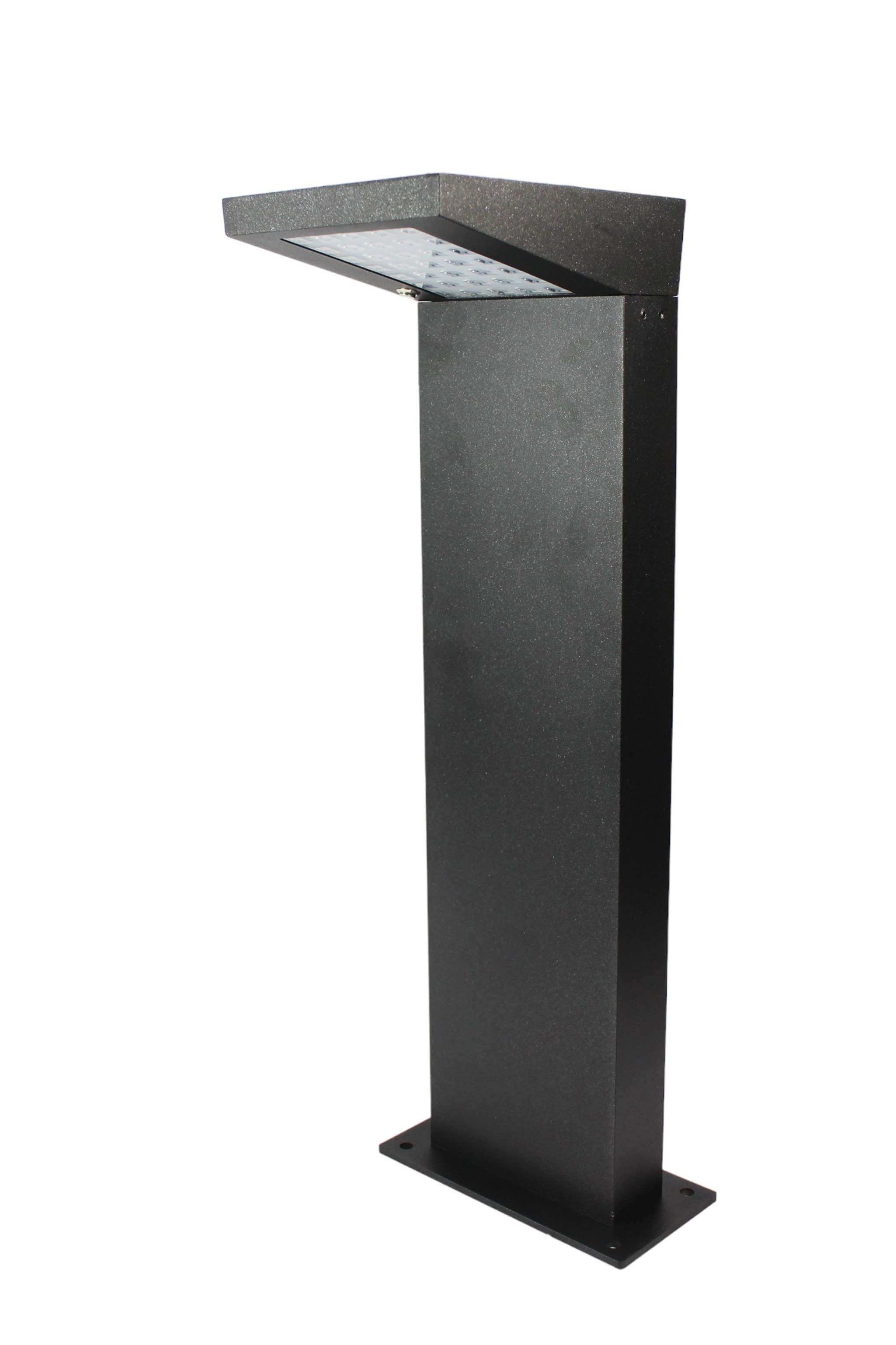 Arnusa LED Solarleuchte helle Garten Solarlampe modern Aluminium 4000 mAh Außenlampe, zwei Helligkeitstufen, LED fest integriert, warmweiß, warmweiß 60 cm Sockelleuchte Wegeleuchte