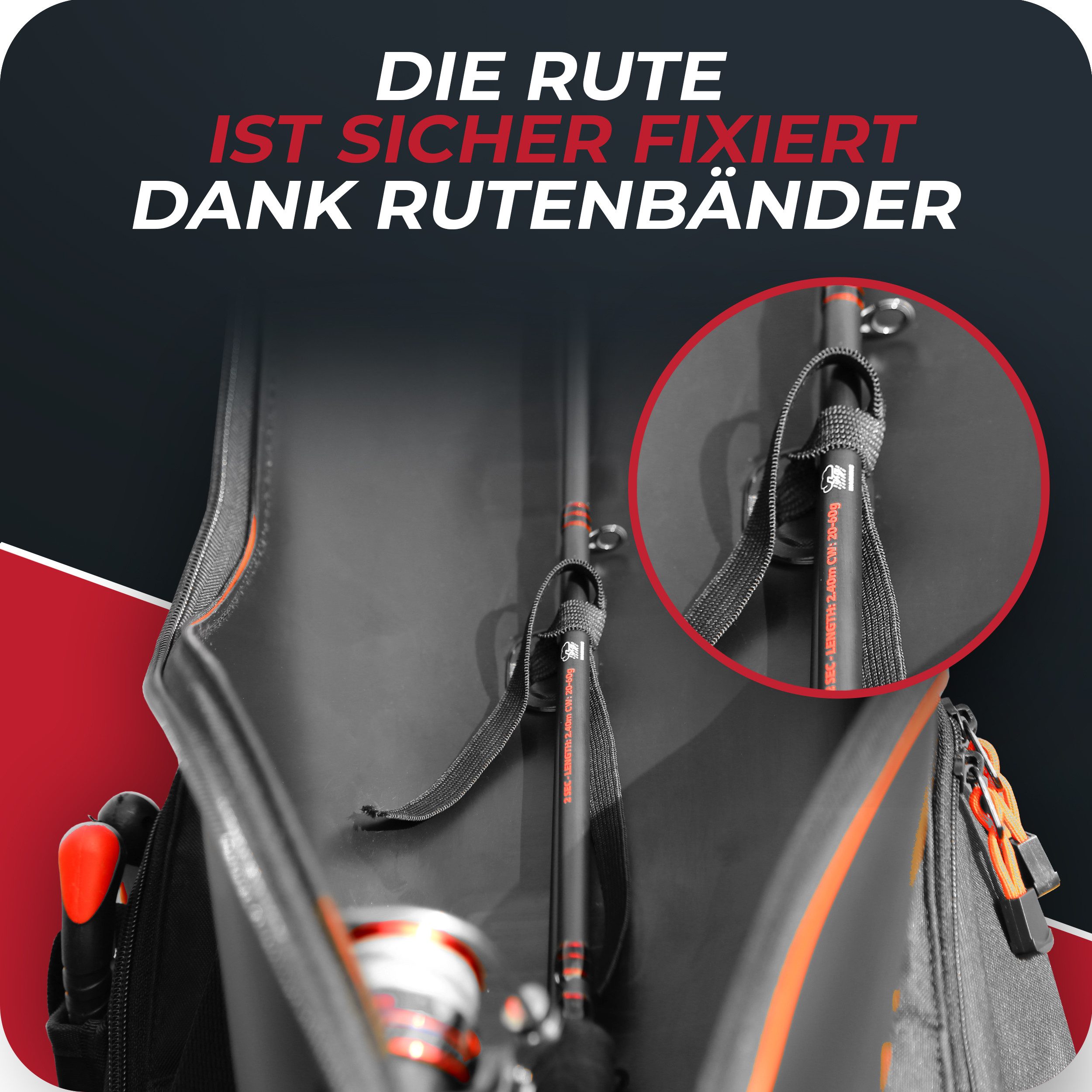 Paradox Fishing Angelrutentasche EVA Rutentasche 100% Wasserdicht 3 Längen, Wasserdicht, EVA, Knicksicher