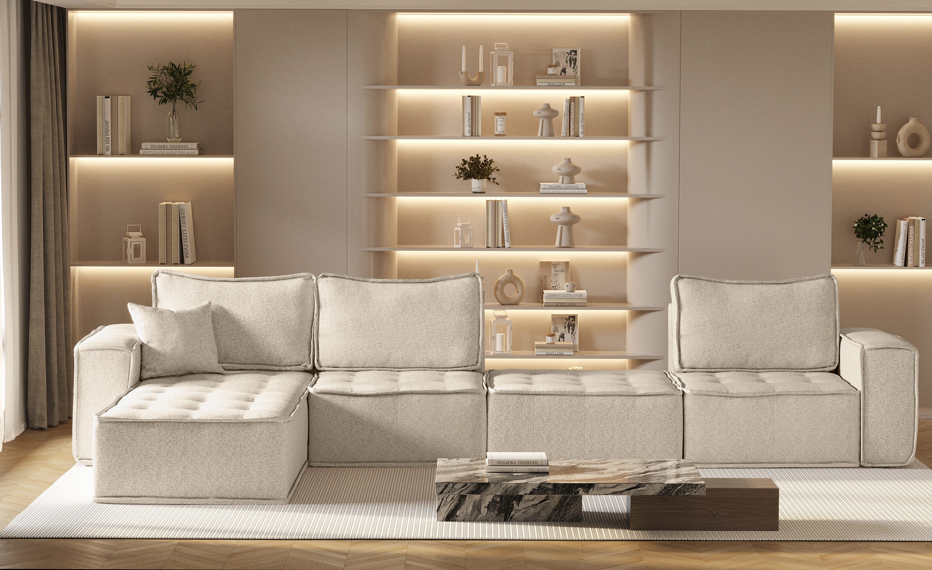 Kaiser Möbel Ecksofa Bohoo modulare Ecke XL
