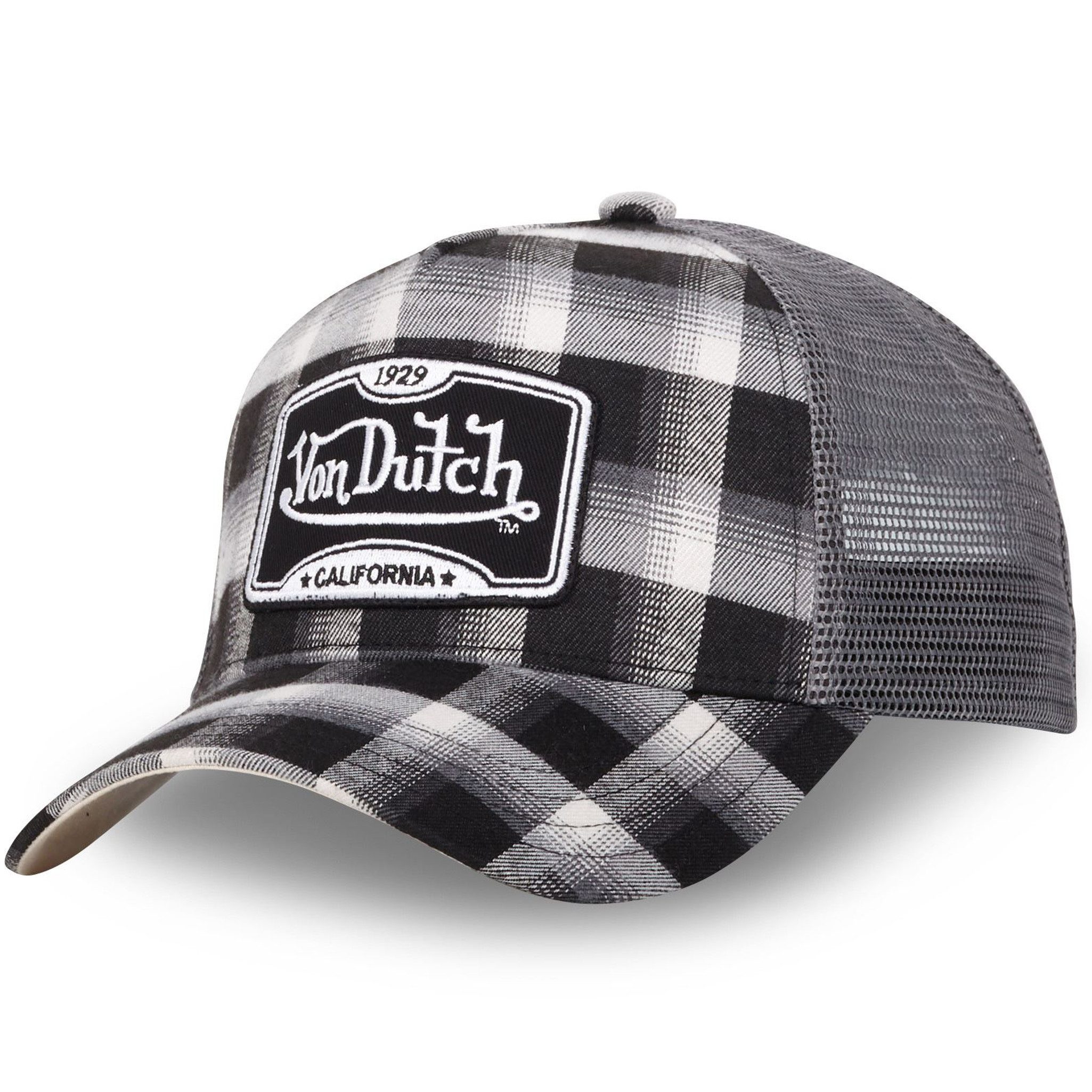 Trucker Cap Von Dutch Originals Trucker Cap - Check Pattern - Flannel Mesh