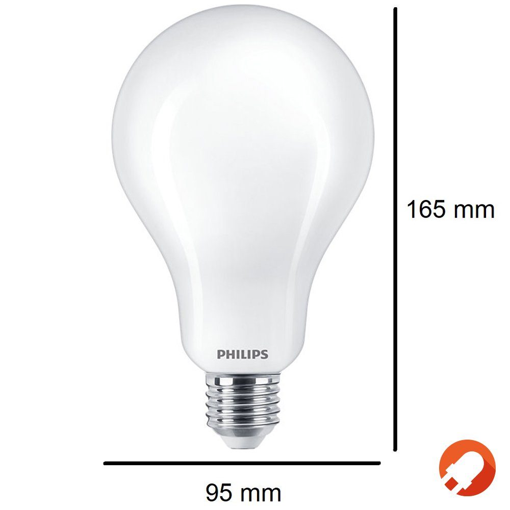 Philips LED-Leuchtmittel Extrem helle E27 A95 LED Glühbirne, E27, Neutralweiß