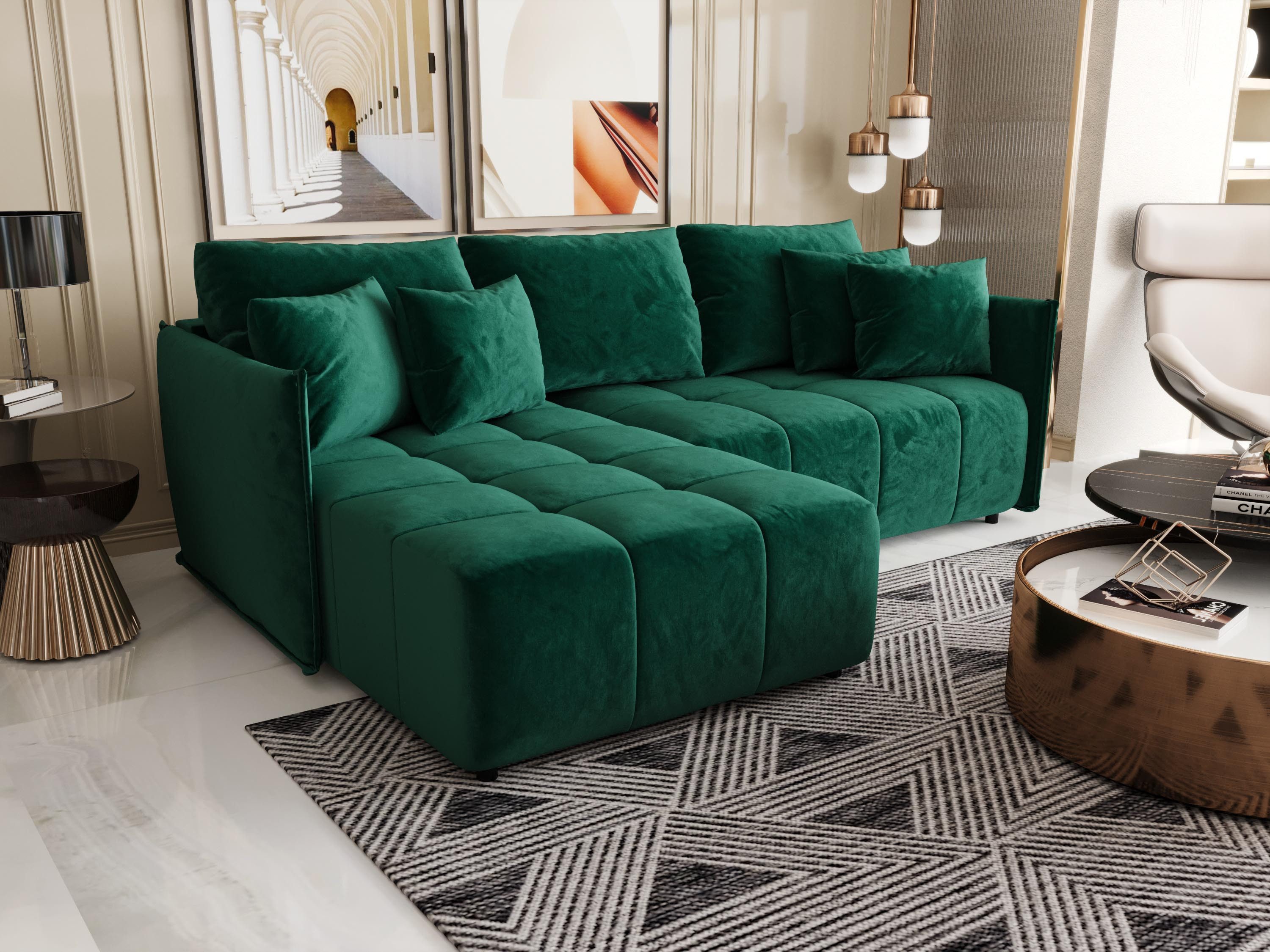 ALTDECOR Ecksofa LONLI, Couch mit Schlaffunktion, Stauraum Wohnlandschaft F günstig online kaufen