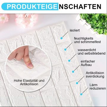 Novzep 3D-Wandtattoo 10*Wandaufkleber, 35cm*38,5cm*5mm Feuchtigkeitsschutz Schalldämmung (10 St)