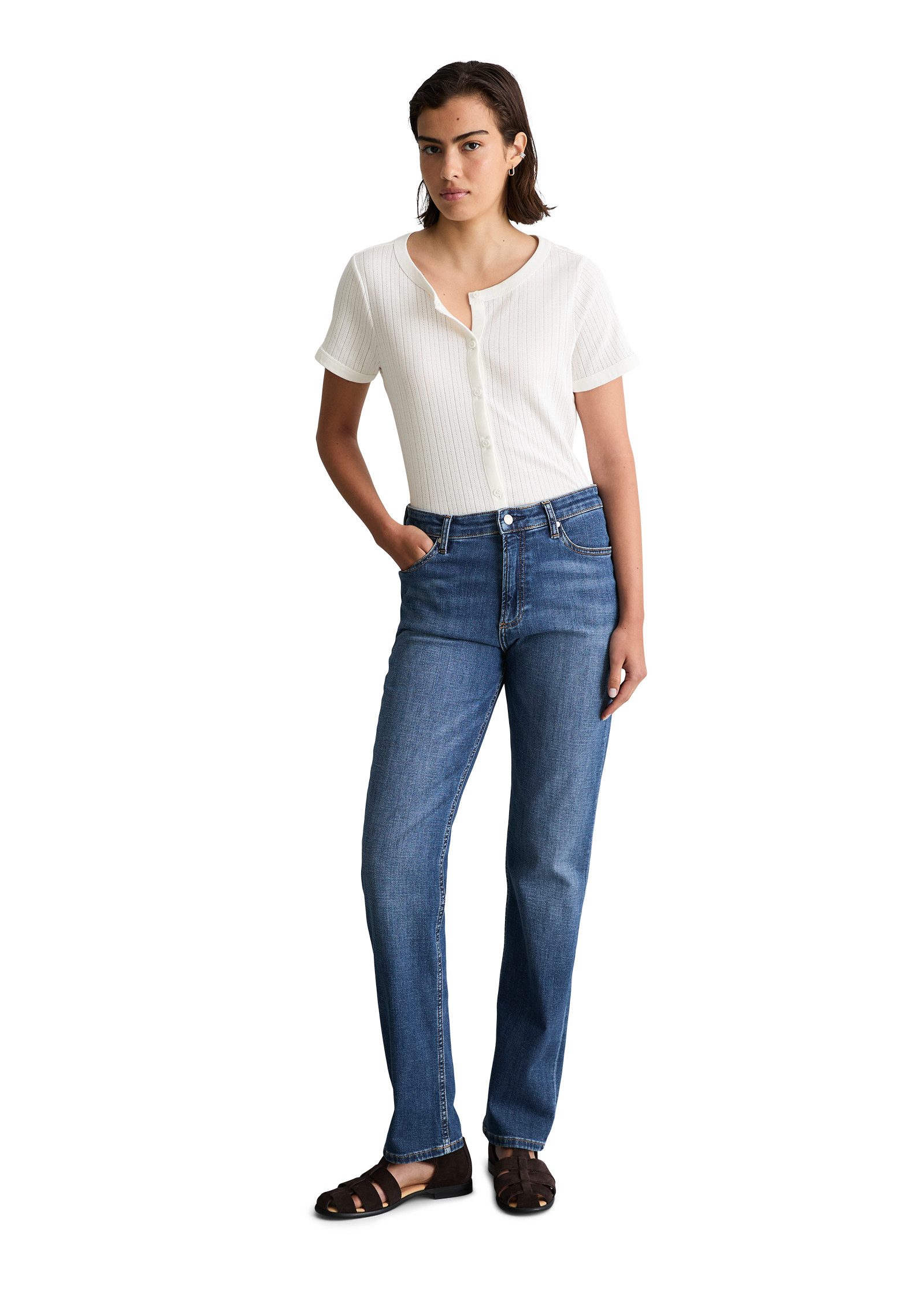 Marc O'Polo DENIM Gerade Jeans Model Olina straight aus hochwertigem Baumwoll-Stretch – Bild 5 von 5