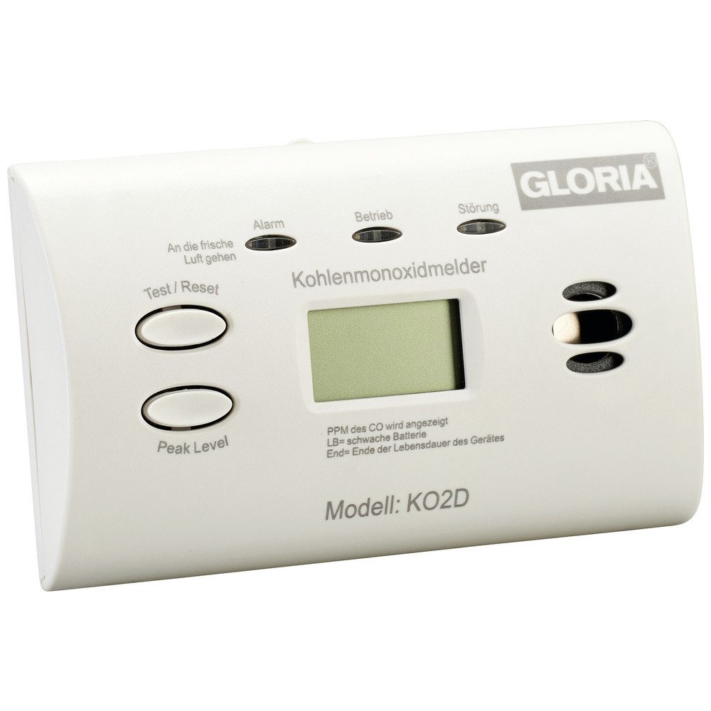 Gloria Gloria KO2D Kohlenmonoxid-Melder batteriebetrieben detektiert Kohlen Gasmelder