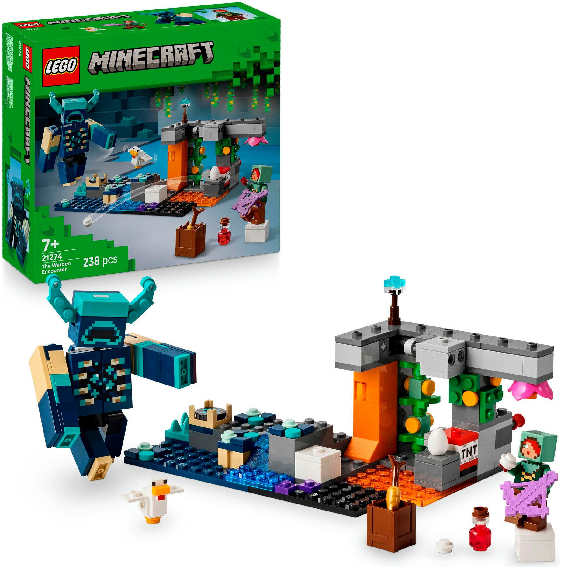 LEGO® Begegnung mit dem Wächter (21274), LEGO Minecraft Konstruktionsspiels günstig online kaufen