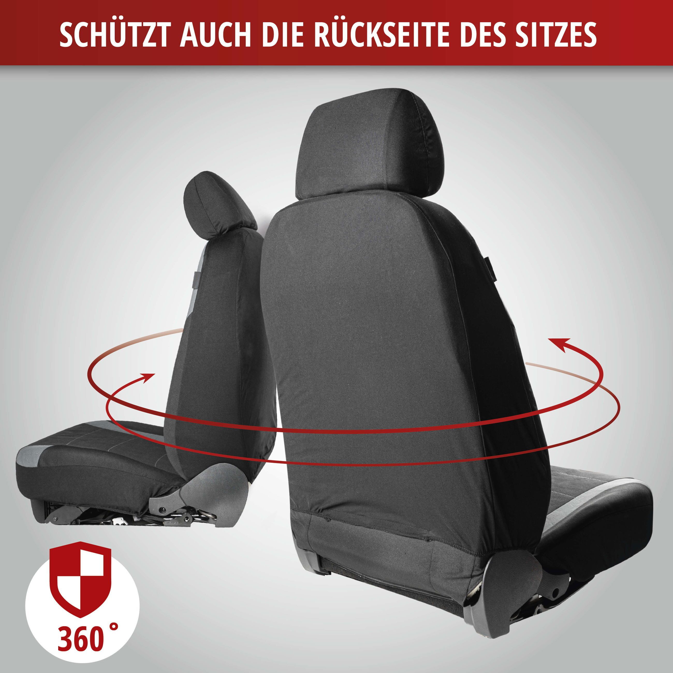 WALSER Autositzbezug Autositzbezug Inde, 2 Vordersitzbezüge 2tlg, 2 Kopfstützenbezüge, 6-tlg.