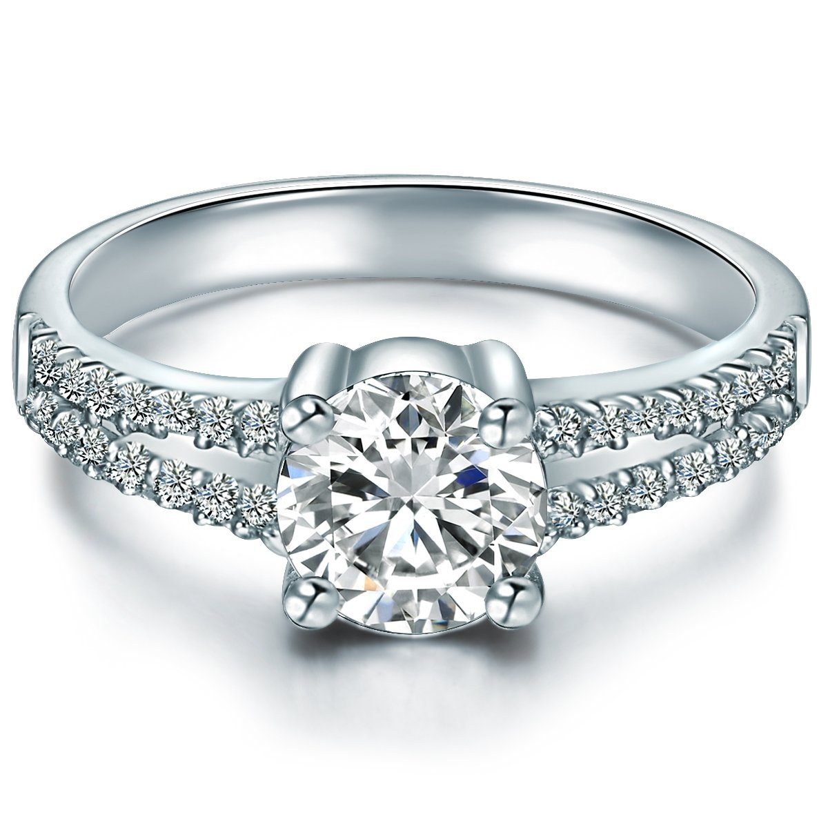 Trilani Silberring Verlobungsring aus 925 Sterling günstig online kaufen