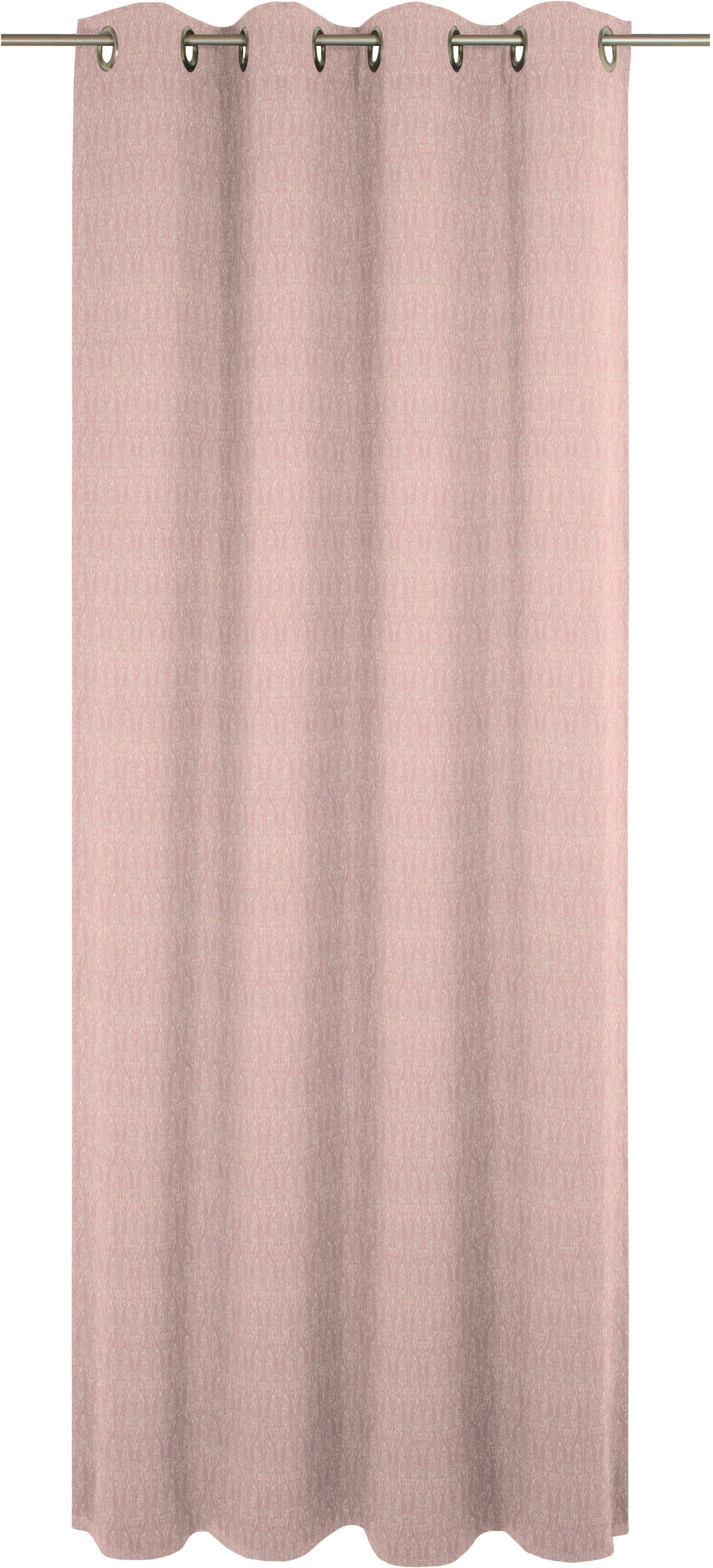 blickdicht, Vorhang Adam, nachhaltig rosa St), (1 Parrot, Little Jacquard, Ösen