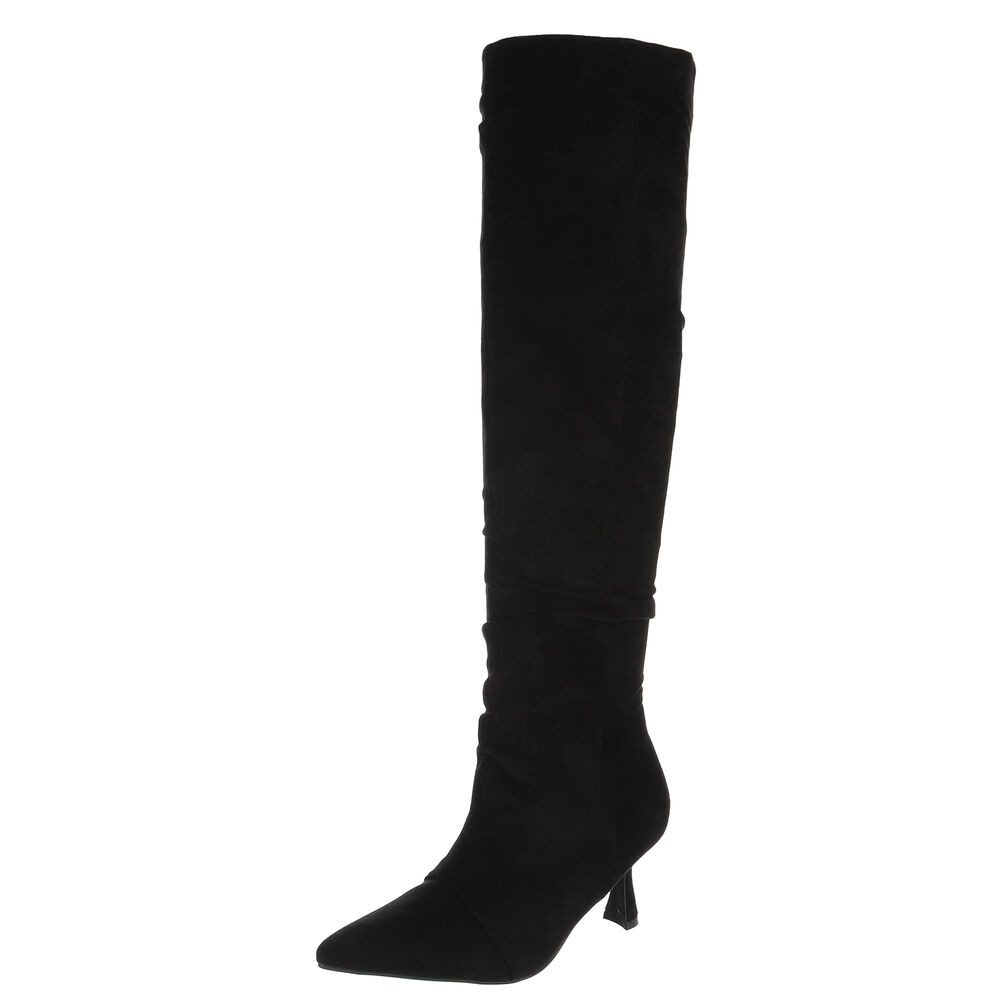 Ital-Design Elegante Overkneestiefel mit Blockabsatz für günstig online kaufen