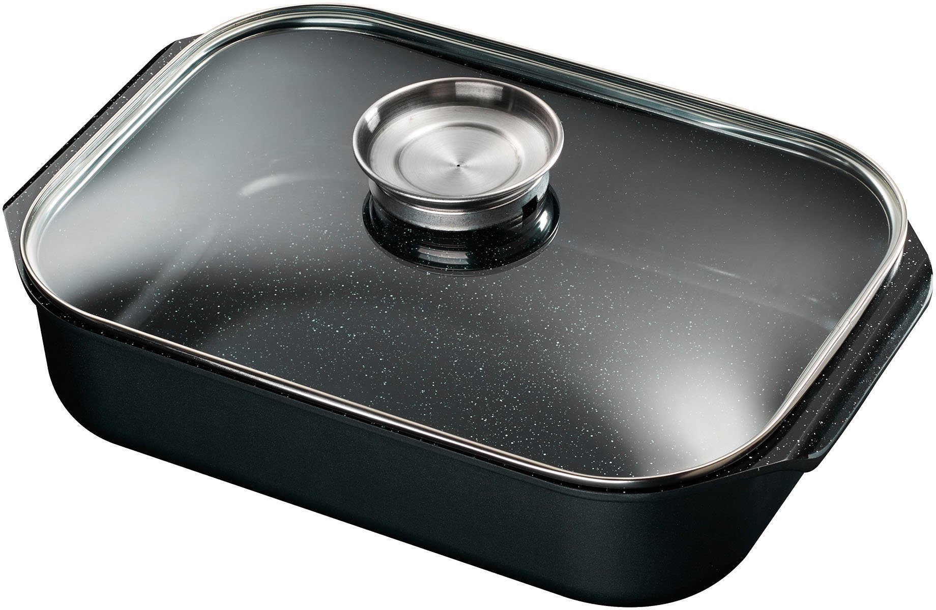 KING Topf-Set, Aluminiumguss (Set, 11-tlg., 4 Töpfe, 3 Deckel, Bräter, 1 Messerblock, 5 Kochmesser), Induktion