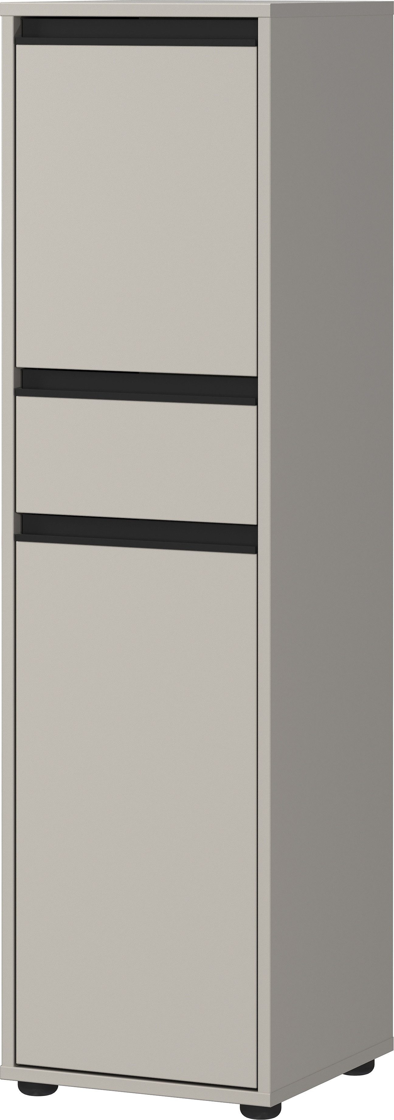 KADIMA DESIGN Hochschrank Midischrank Soft-Close System, Wechselbarer Türanschlag, ABS-Kanten (Made in Germany, Serie "Hamburg", Nischenschrank schmal) Styroporfreie Verpackung, Türanschlag wechselbar, fürs Bad, Modern