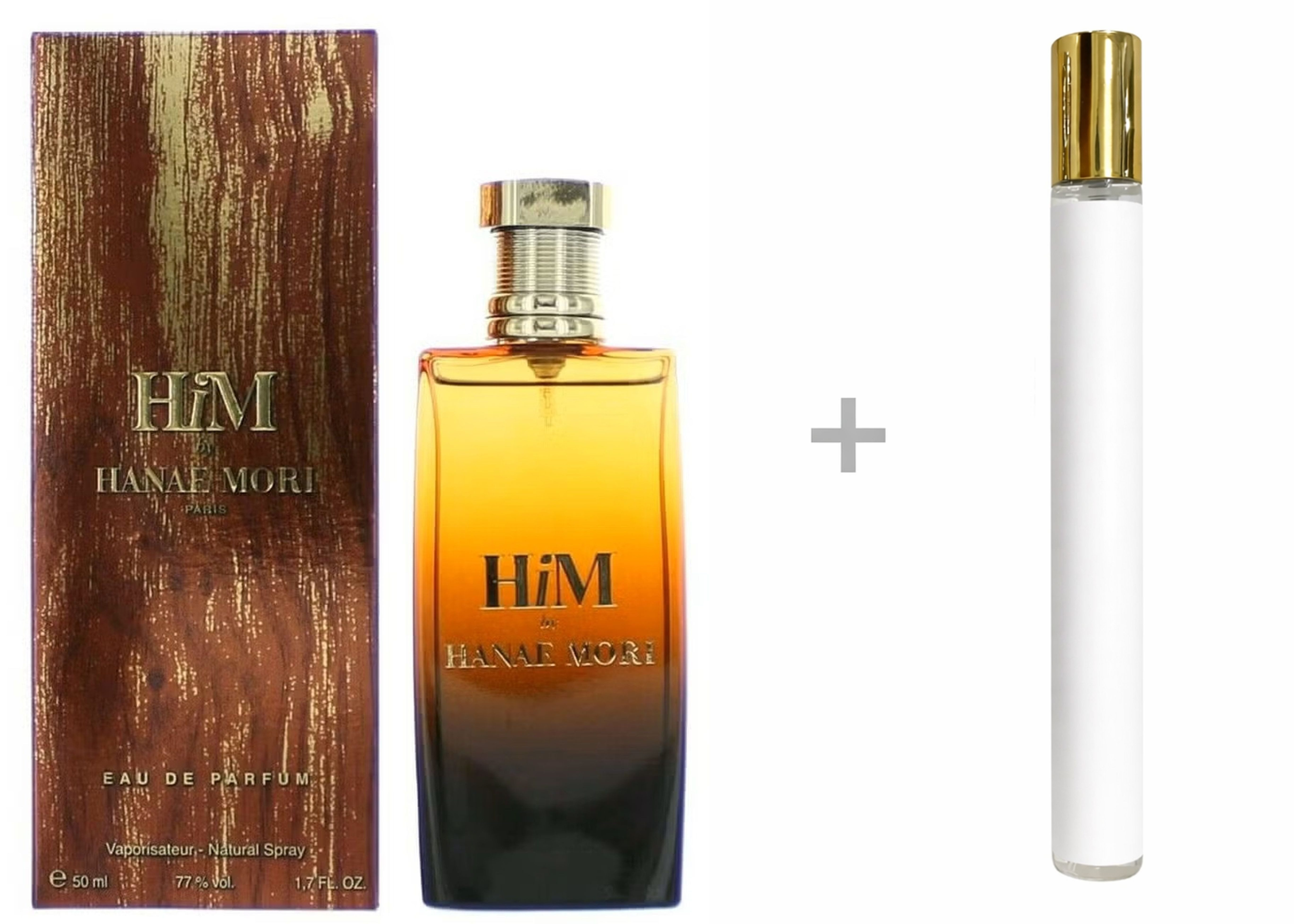 Hanae Mori Duft-Set Him Herren EDP Spray + Reiseduft, HANAE MORI, Herrenparfüm, Eau de Parfum, Glasflakon, Herrenduft