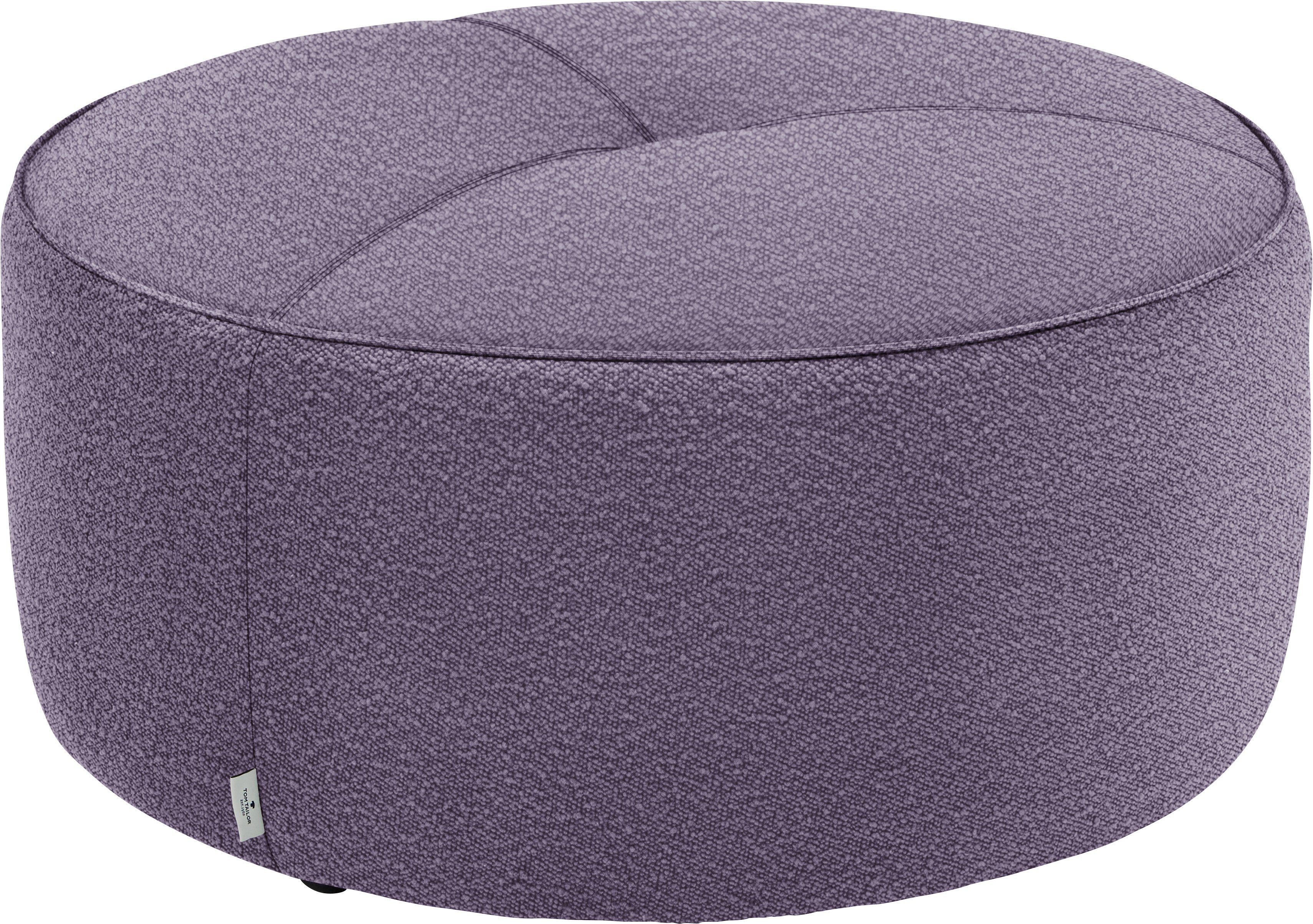 TOM TAILOR HOME Pouf DROP CHIC, mit Kedernaht & Steppung im Sitz, ø 90 cm