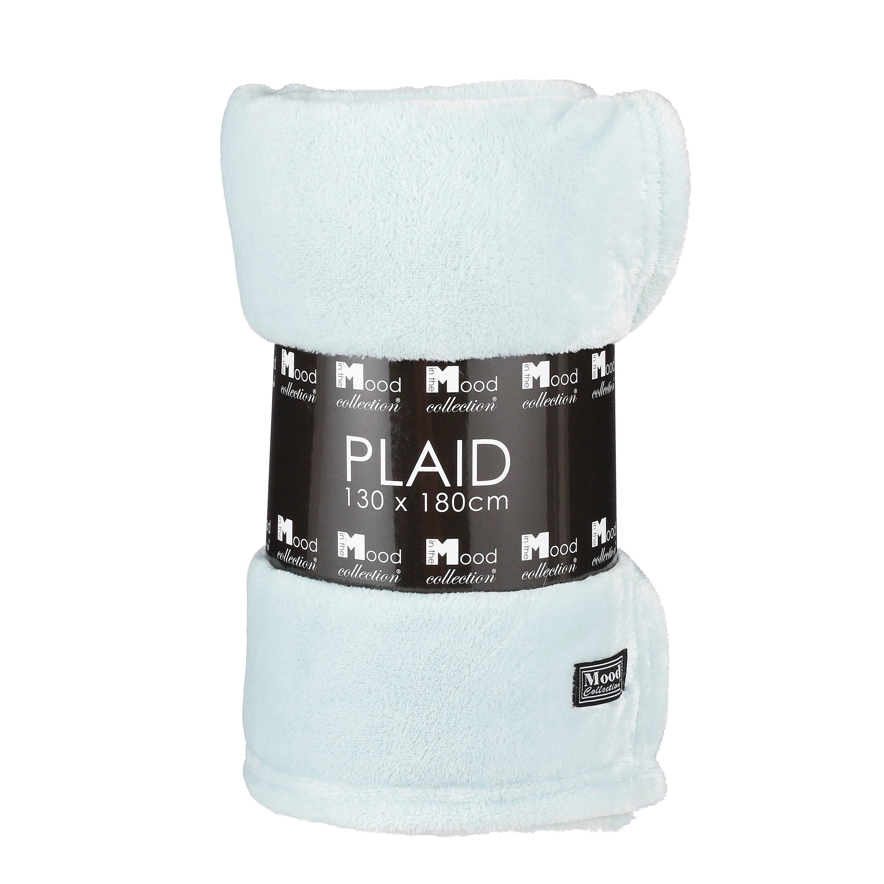 Plaid In the Mood Famke Fleecedecke minze gruen - l180xb130cm, In the Mood