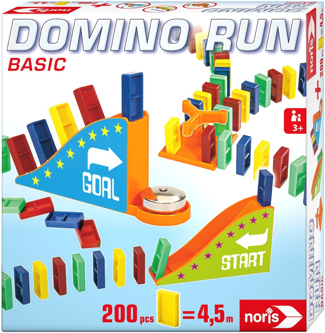 Noris Spiel, Familienspiel Aktionsspiel Domino Run Basic 606062022