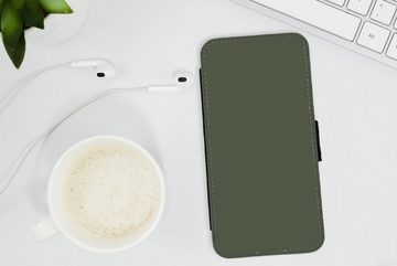 MuchoWow Handyhülle Grün - Einfarbig - Olivgrün, Handyhülle Telefonhülle Apple iPhone XR