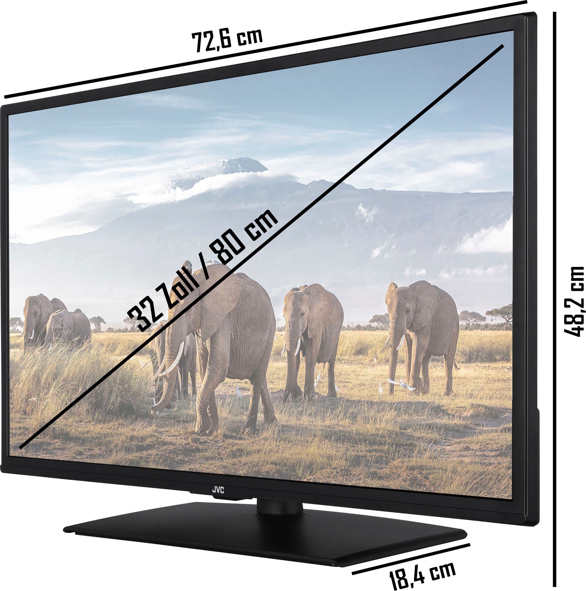 JVC LT-32VF5158 LED-Fernseher (80 HD, cm/32 Zoll, Smart-TV) Full