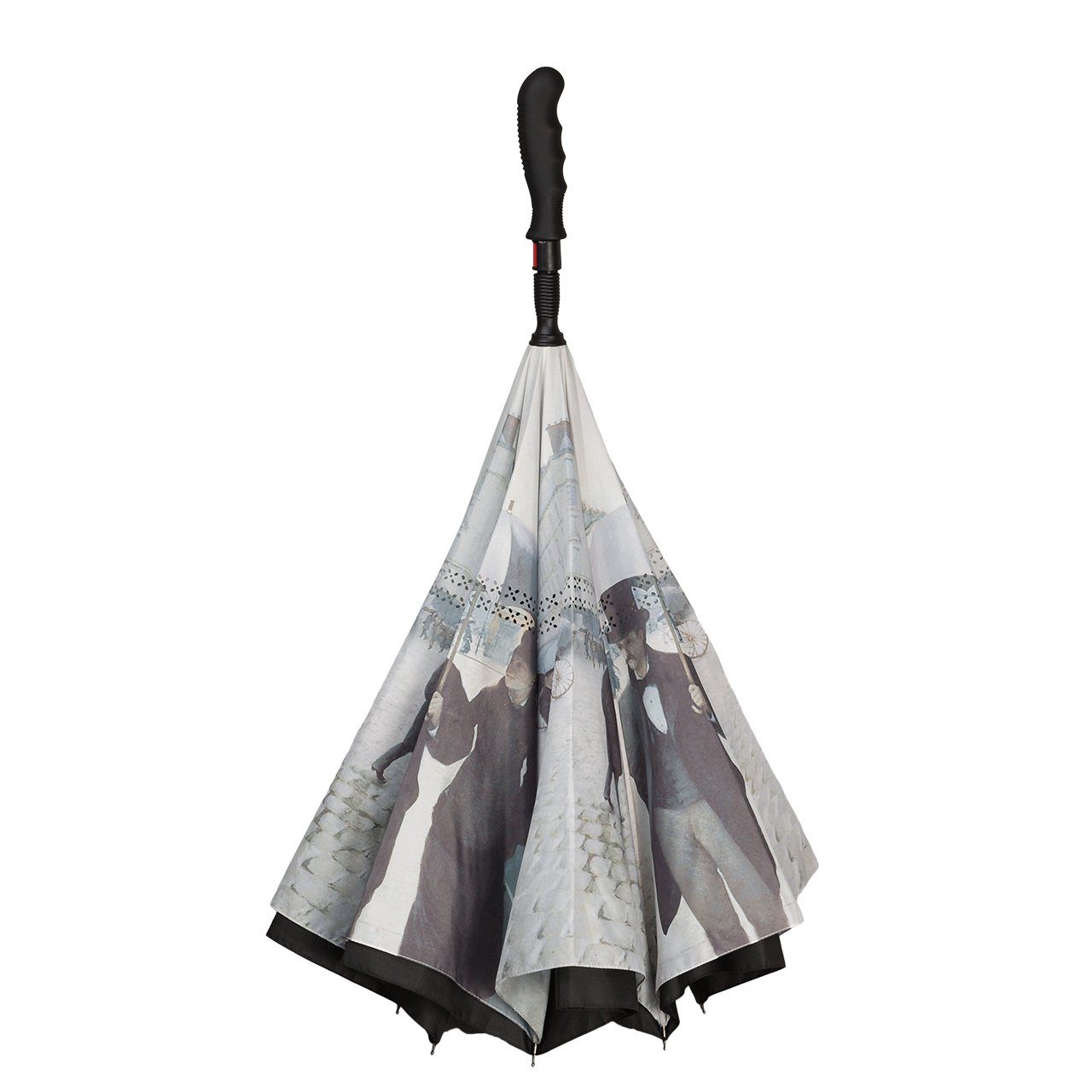 von im Lilienfeld dem Paris auf Regen, Caillebotte: Regenschirm frei Gustave Stockregenschirm Umgekehrte steht Öffnung ohne auch Boden, Schirmständer