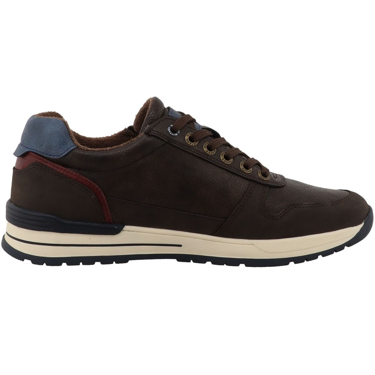 Mustang Shoes 26M0281006-mokka Schnürschuh Moderner Schnürschuh mit praktischem Reißverschluss