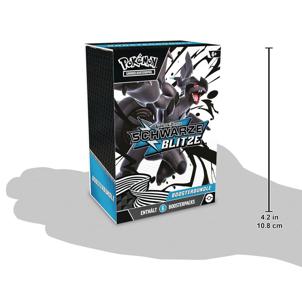 POKÉMON Sammelkarte Booster-Bundle Pokemon Karten deutsch 6 Booster Schwarze Blitze