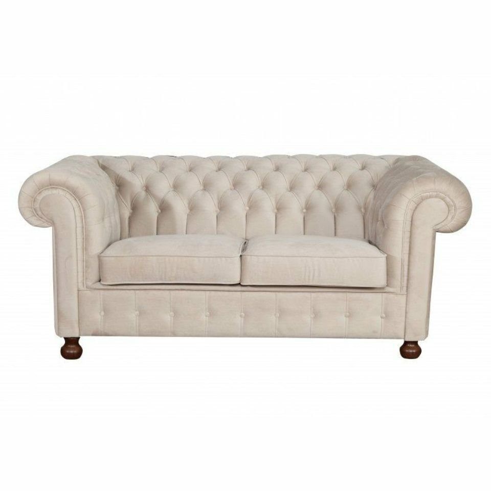 JVmoebel Sofa Weiße Chesterfield Sofagarnitur 3+2+1 Couch Polstermöbel Design Neu, Made in Europe Beige