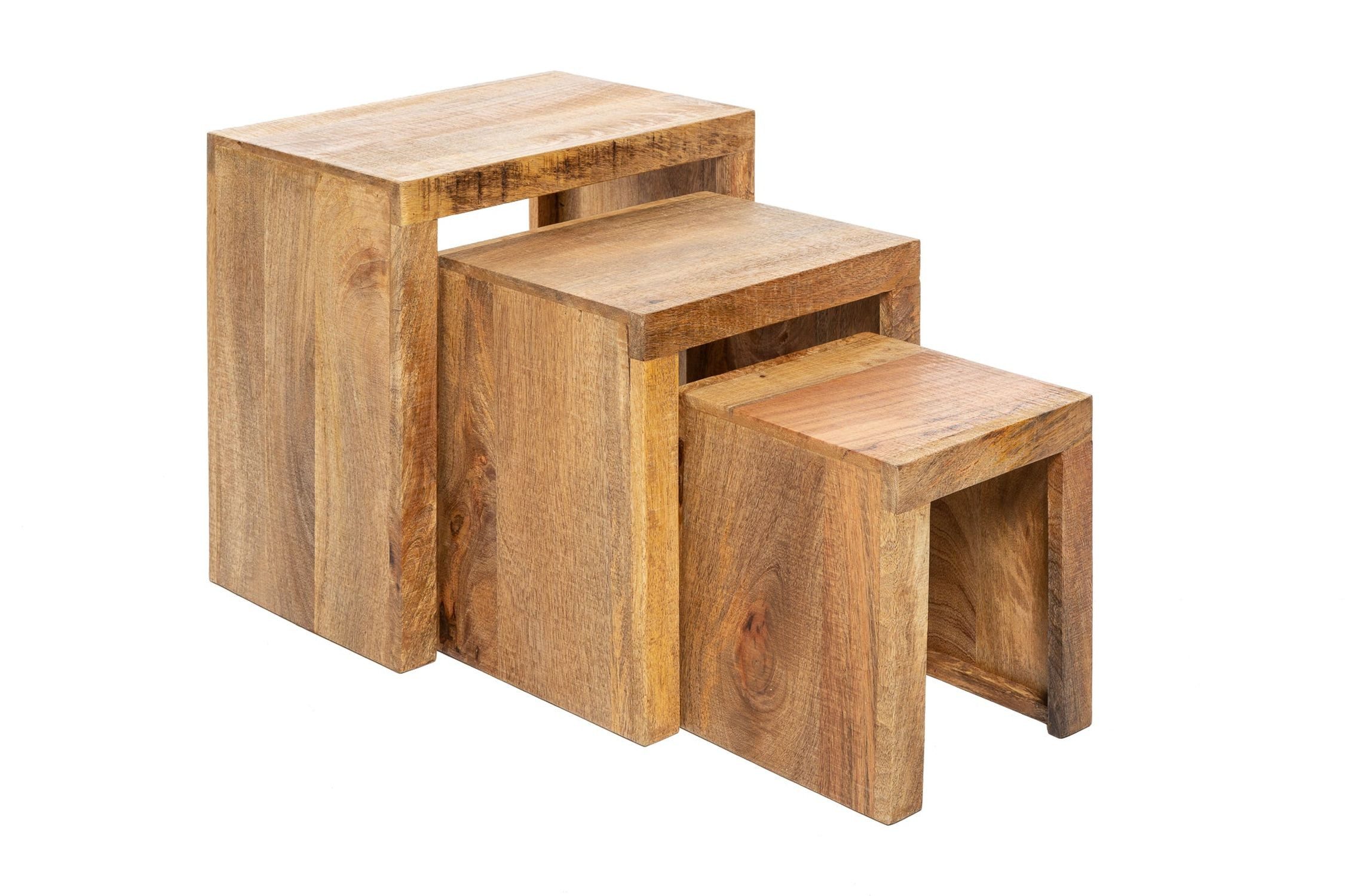 Licht-Erlebnisse Beistelltisch MAKASSAR, aus Mango Holz in Natur