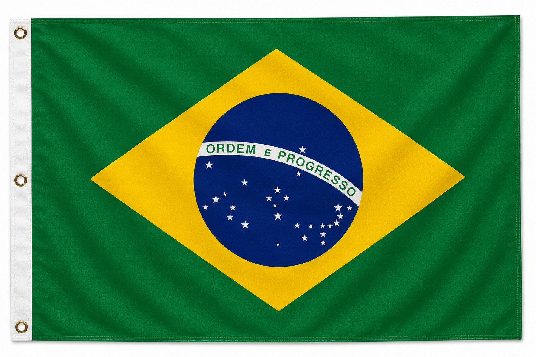 trends4cents Flagge XXL Flagge Fahne mit 3 Messingösen in 250 x 150 cm (Brasilien), für Fahnenmaste