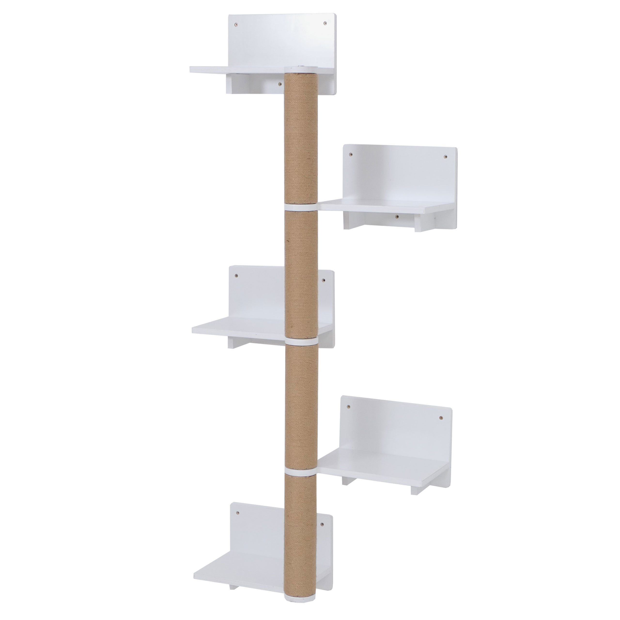 MCW Katzen-Wandregal MCW-Q58, Zeitloses Design, platzsparende Wandmontage, stabile Verarbeitung